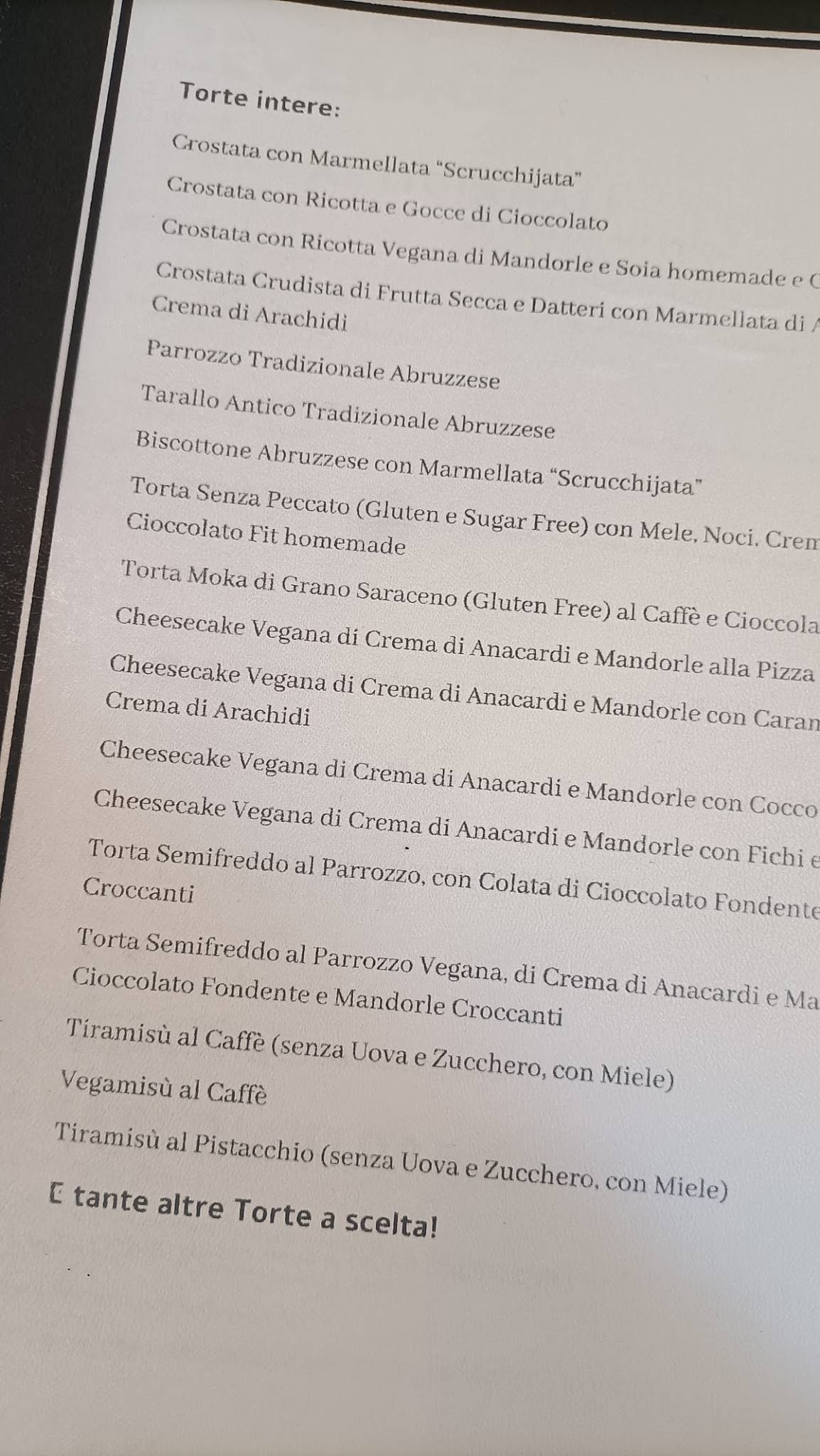 Menu di L'Abruzzo A Tavola 