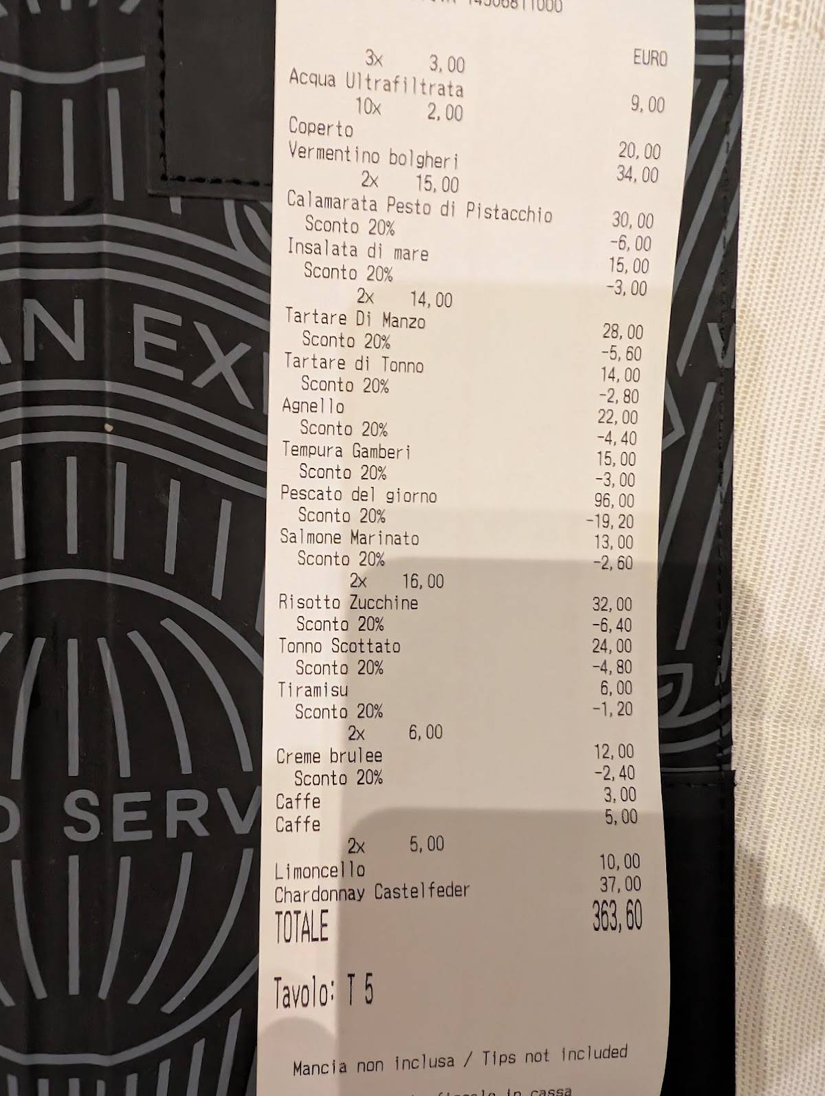 Menu de Ristorante Il Fellini