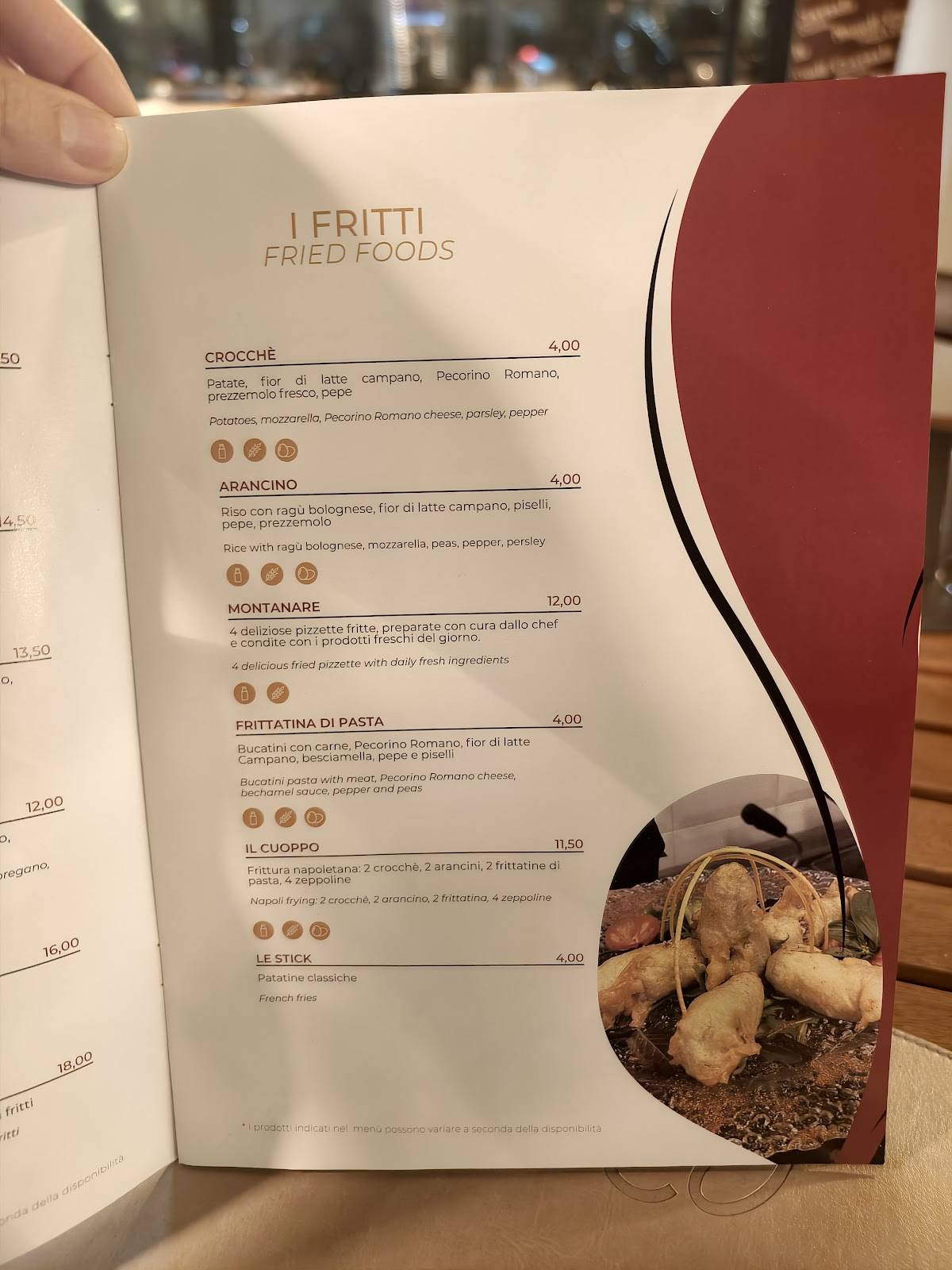Menu di Ristorante Napoli Centrale 