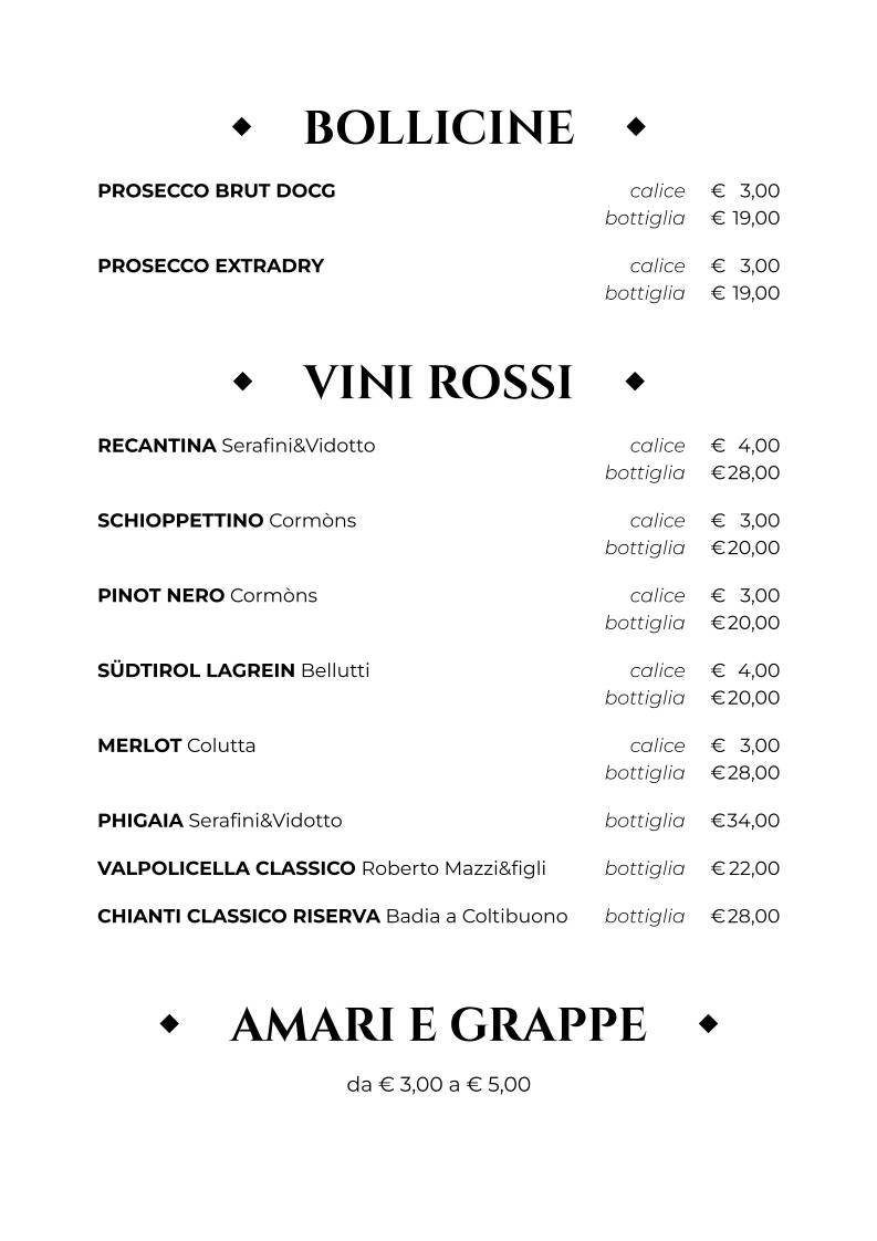Menu di Ristorante Pizzeria Livia 