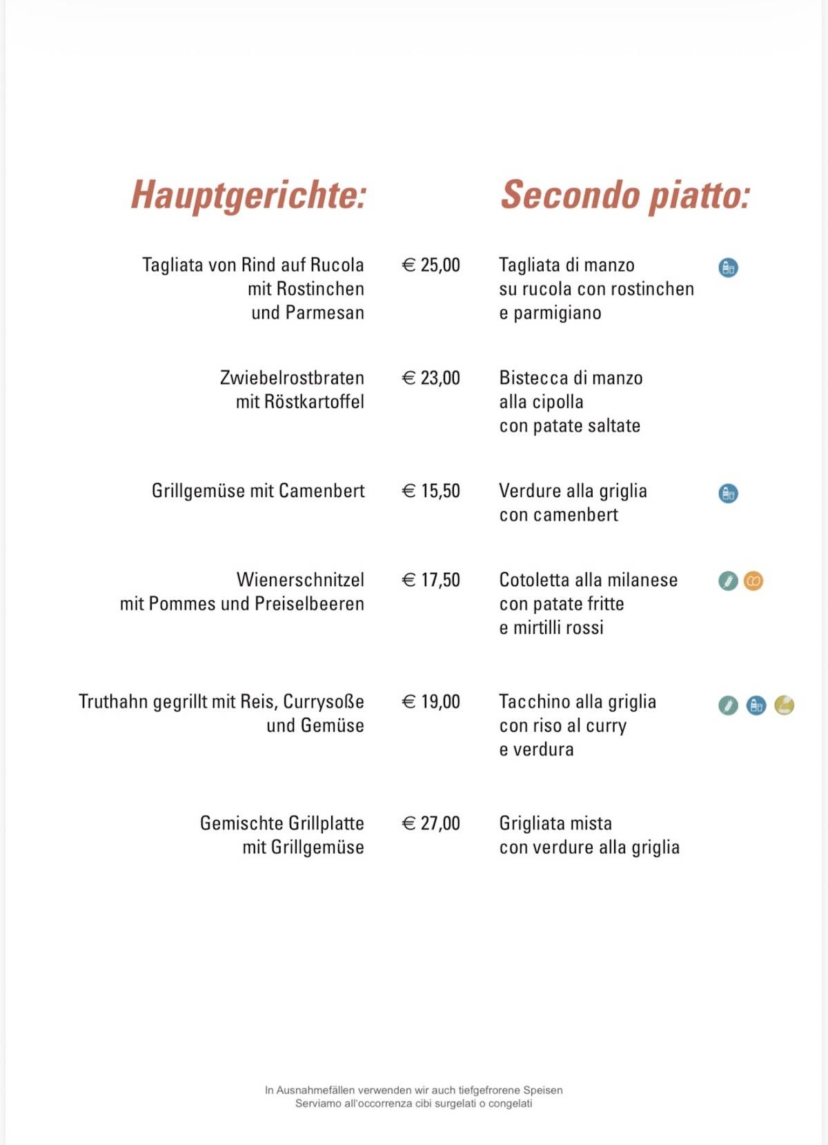 Menu di Ristorante Pizzeria Tie Break 