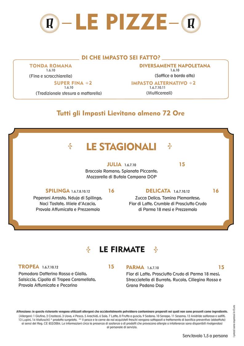 Menu di Rosso Ristorante 