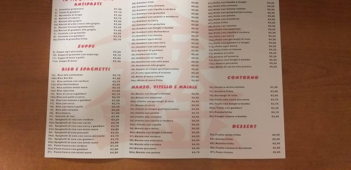 Menu di Rosticceria Xin Xin 