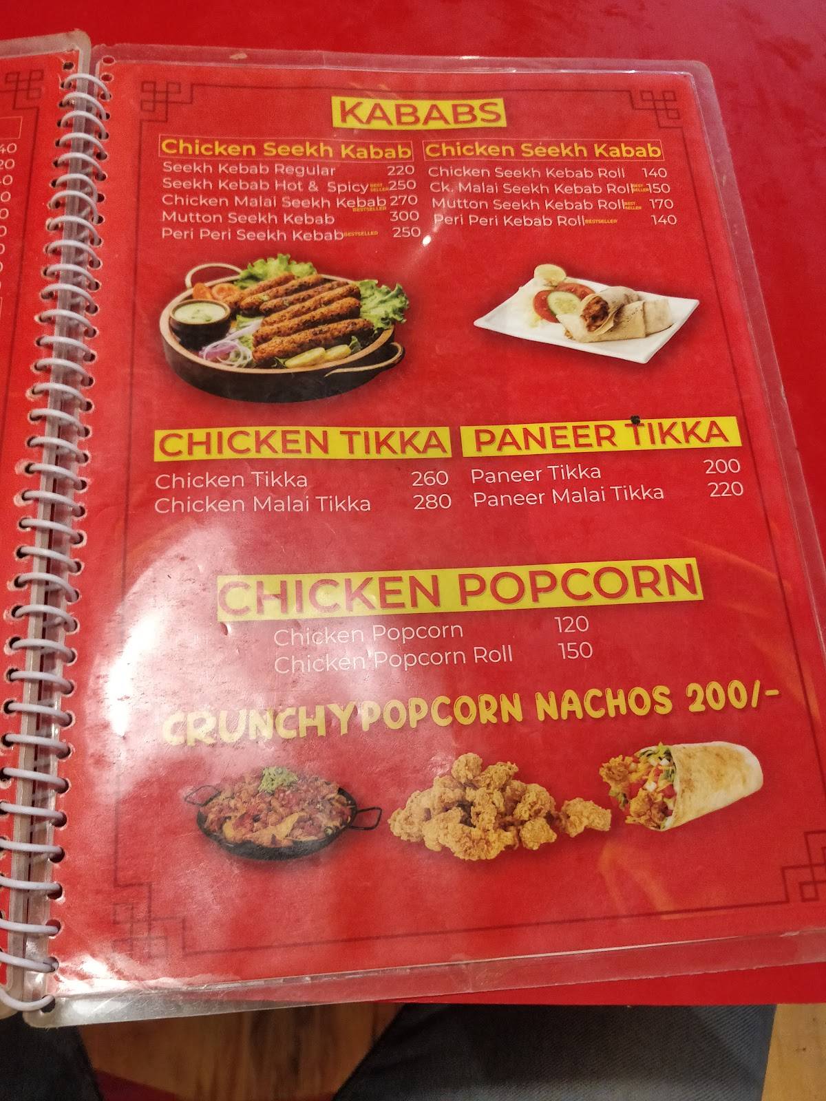 Sam's momos menu