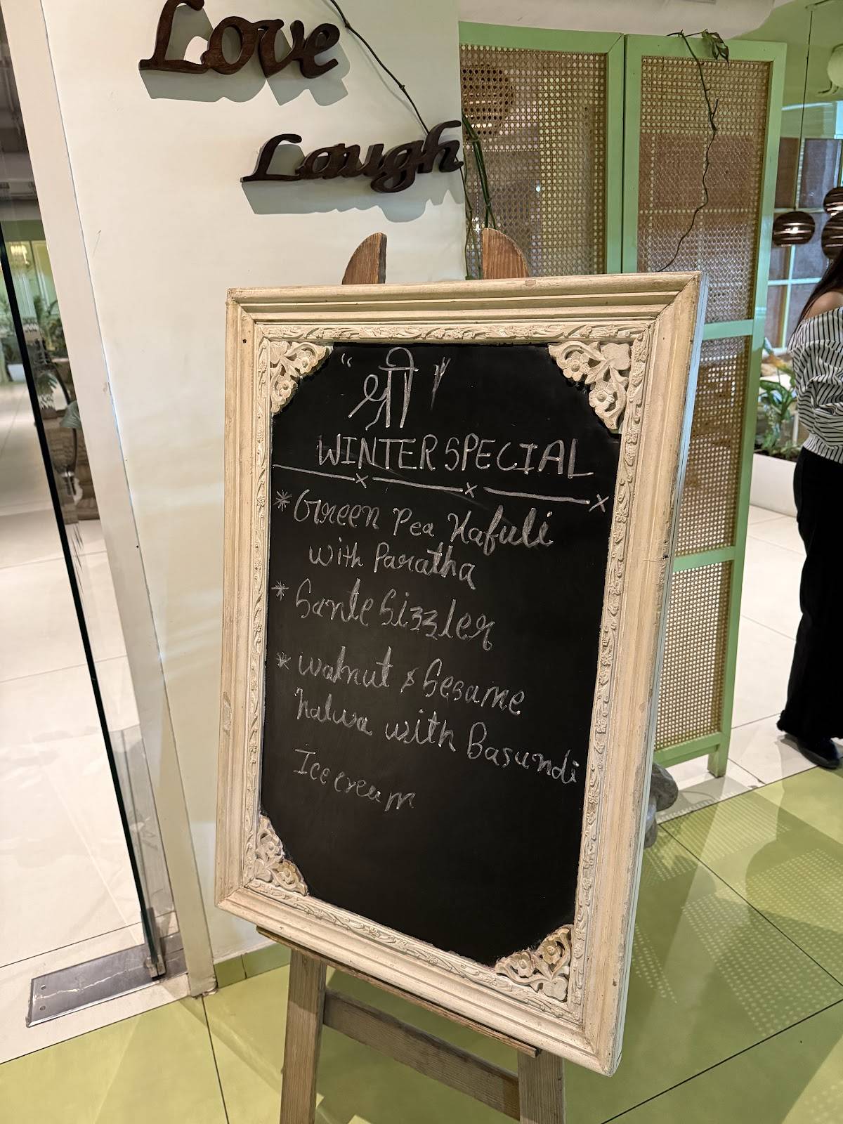 Santé Spa Cuisine menu