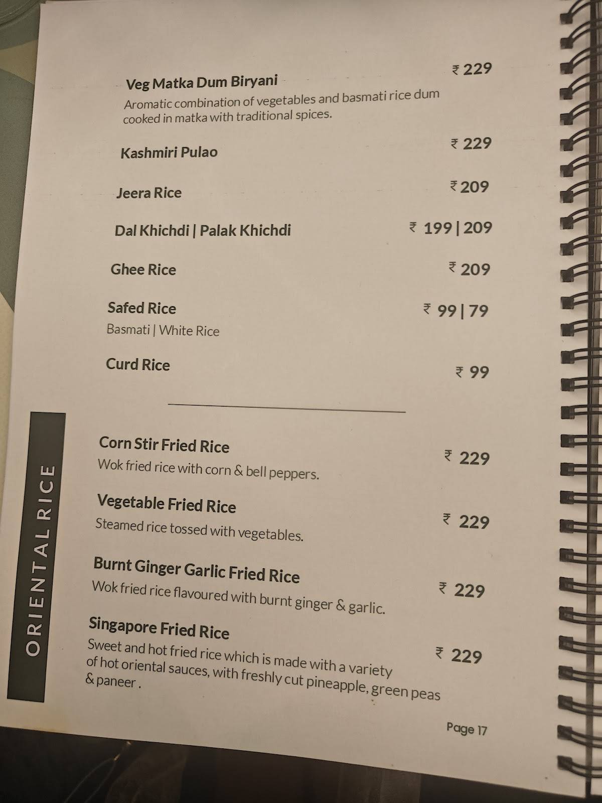 Sattvik - Rooftop Cafe menu