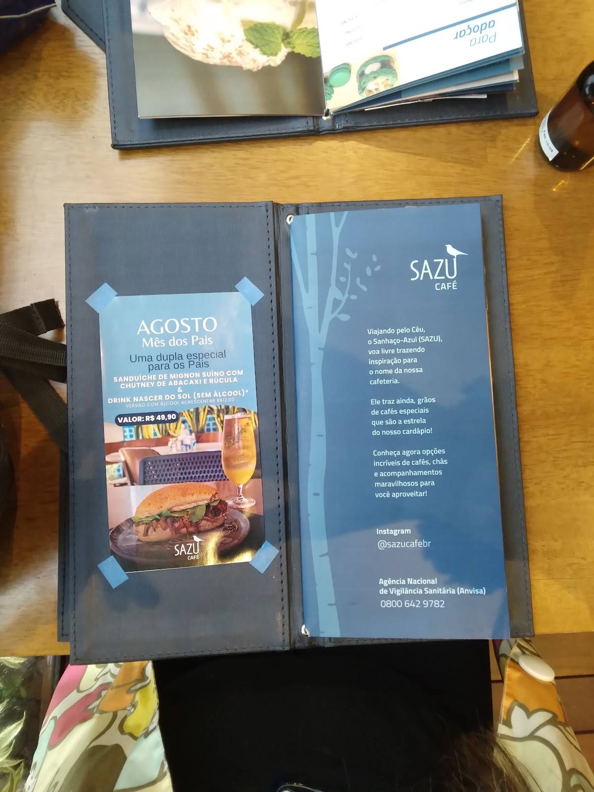 Sazu Café cardápio