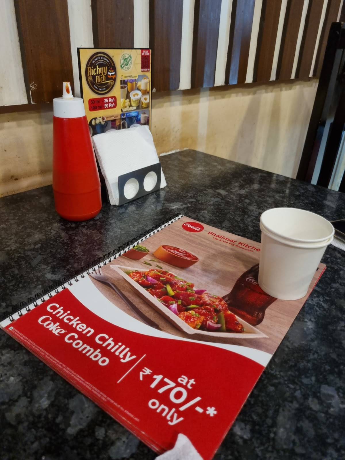 Shalimar Kitchen menu