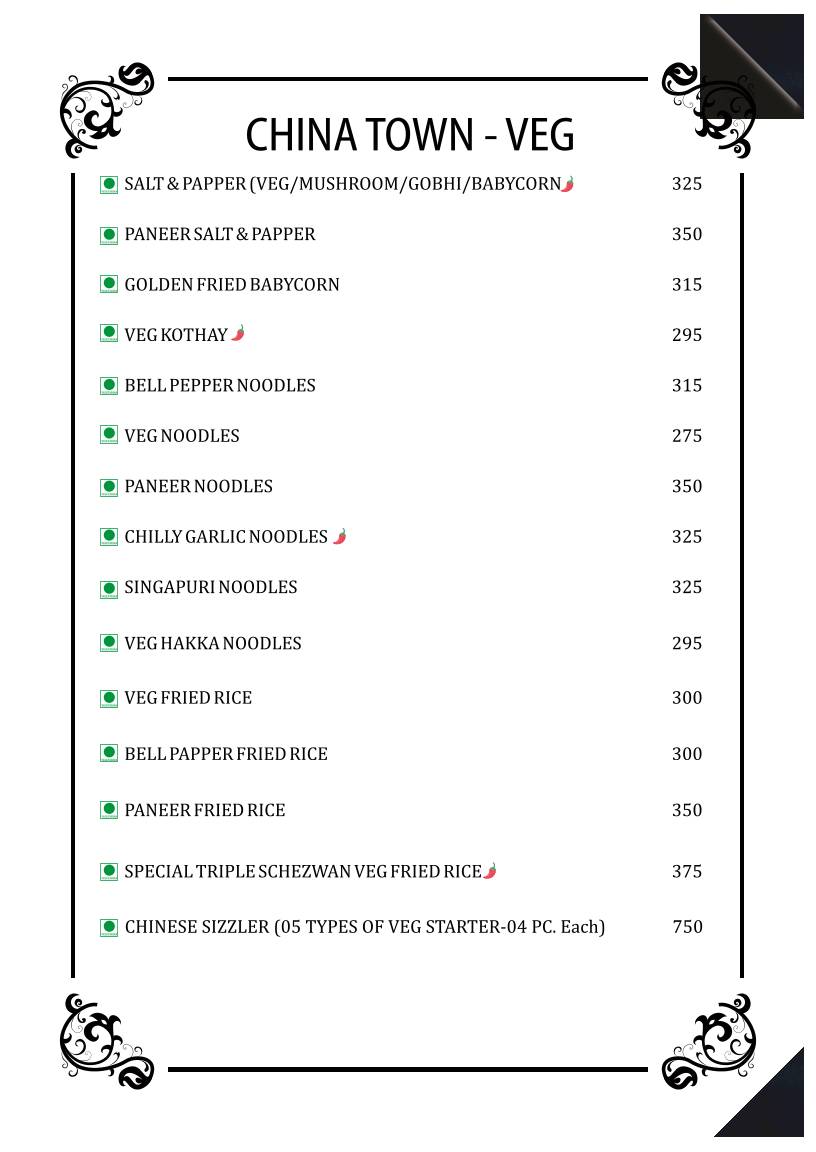 Silver Spoon Restaurant menu