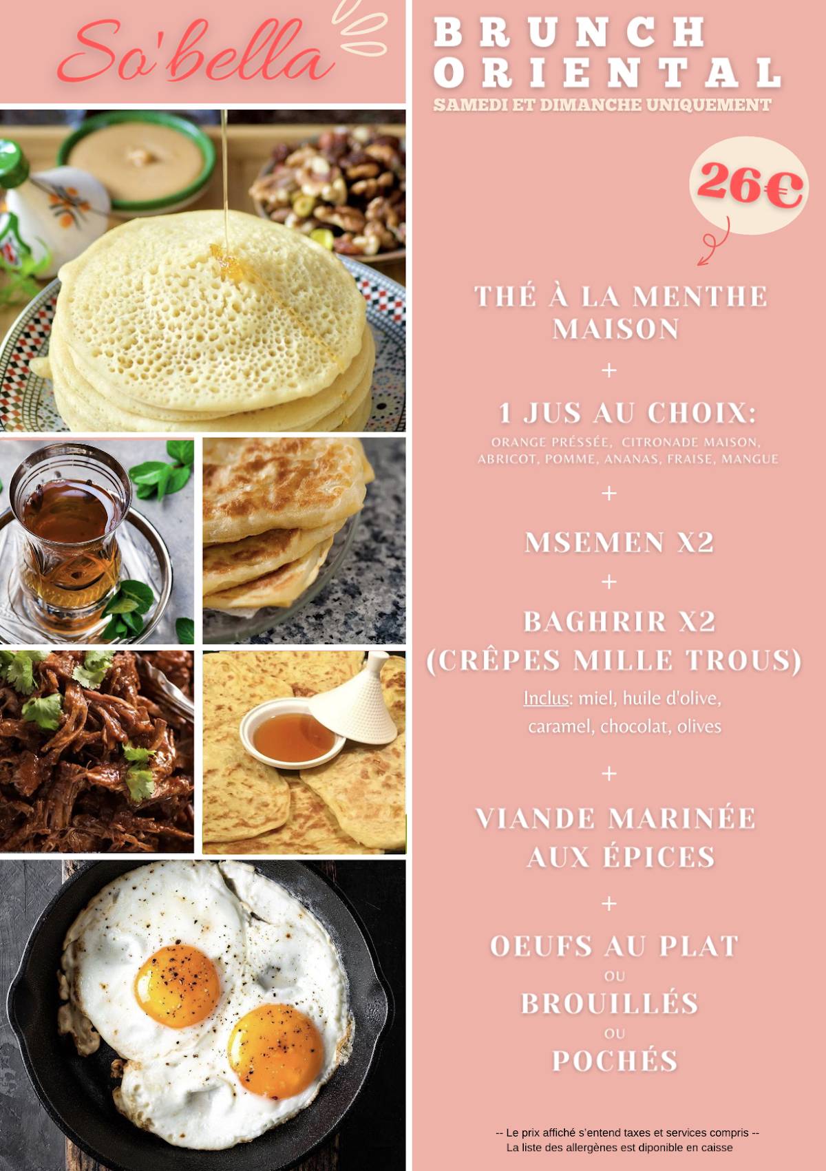 Menu de So'bella