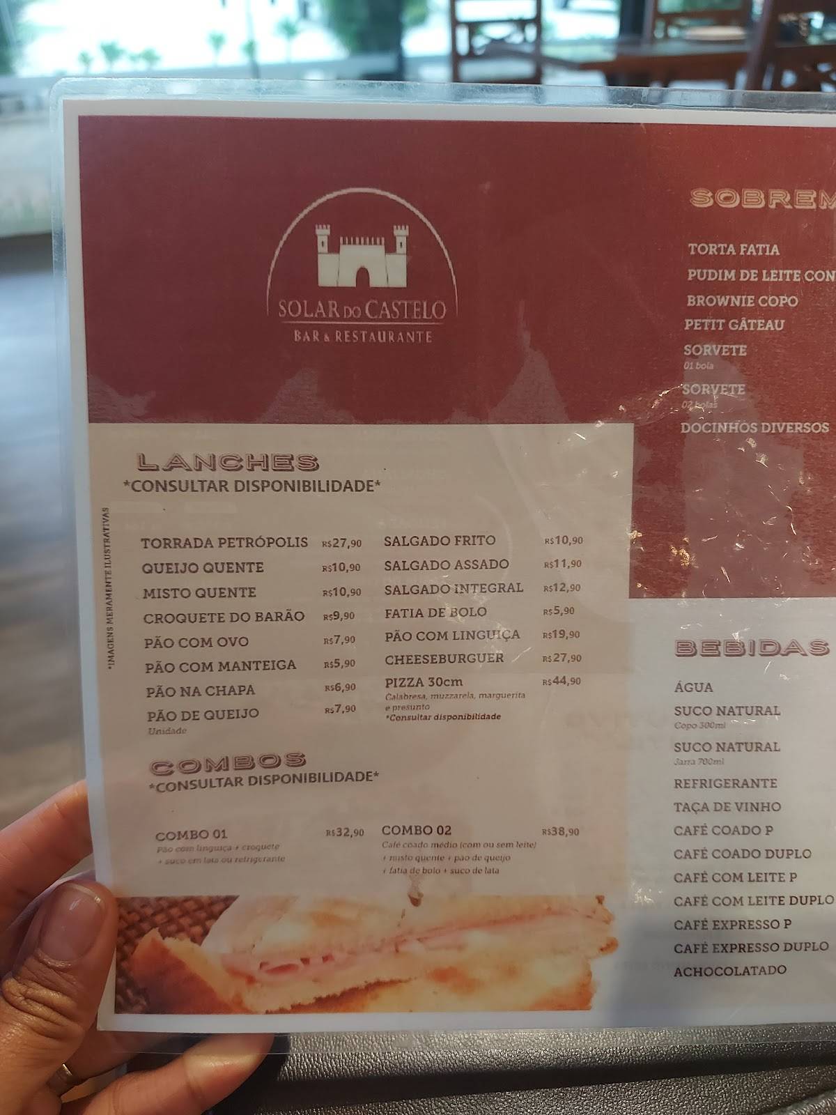 Solar do Castelo de Itaipava cardápio