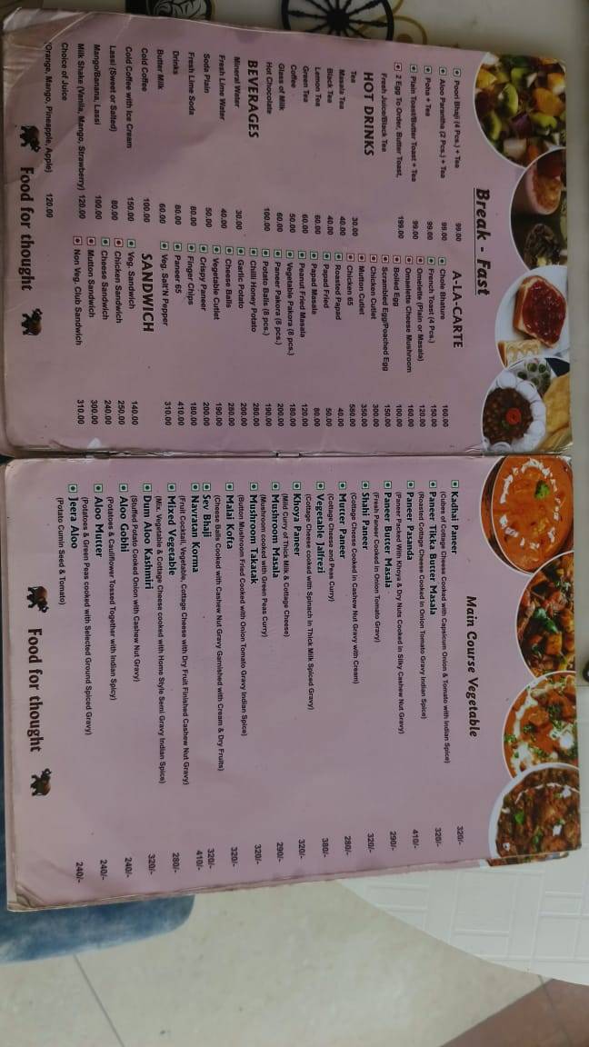 Sour n Spicy Restaurant (Hotel Tara Palace) By Goyal Hoteliers - Best Restaurant in Agra Restaurant in Agra menu