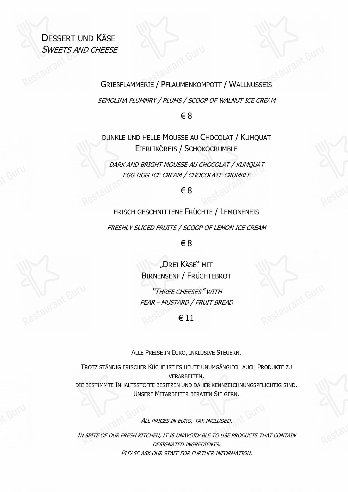 Коктейльная карта pour Spagos restaurant