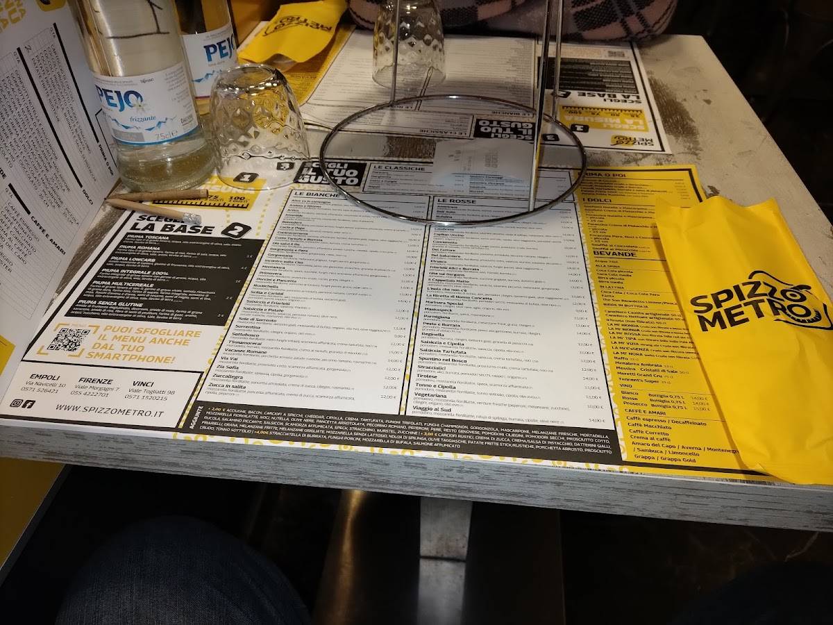 Menu di Spizzometro - Firenze 