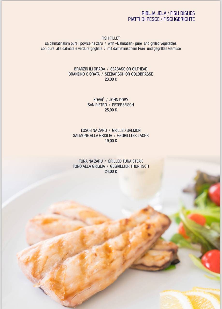 Menu di Restaurant Stella Di Mare 