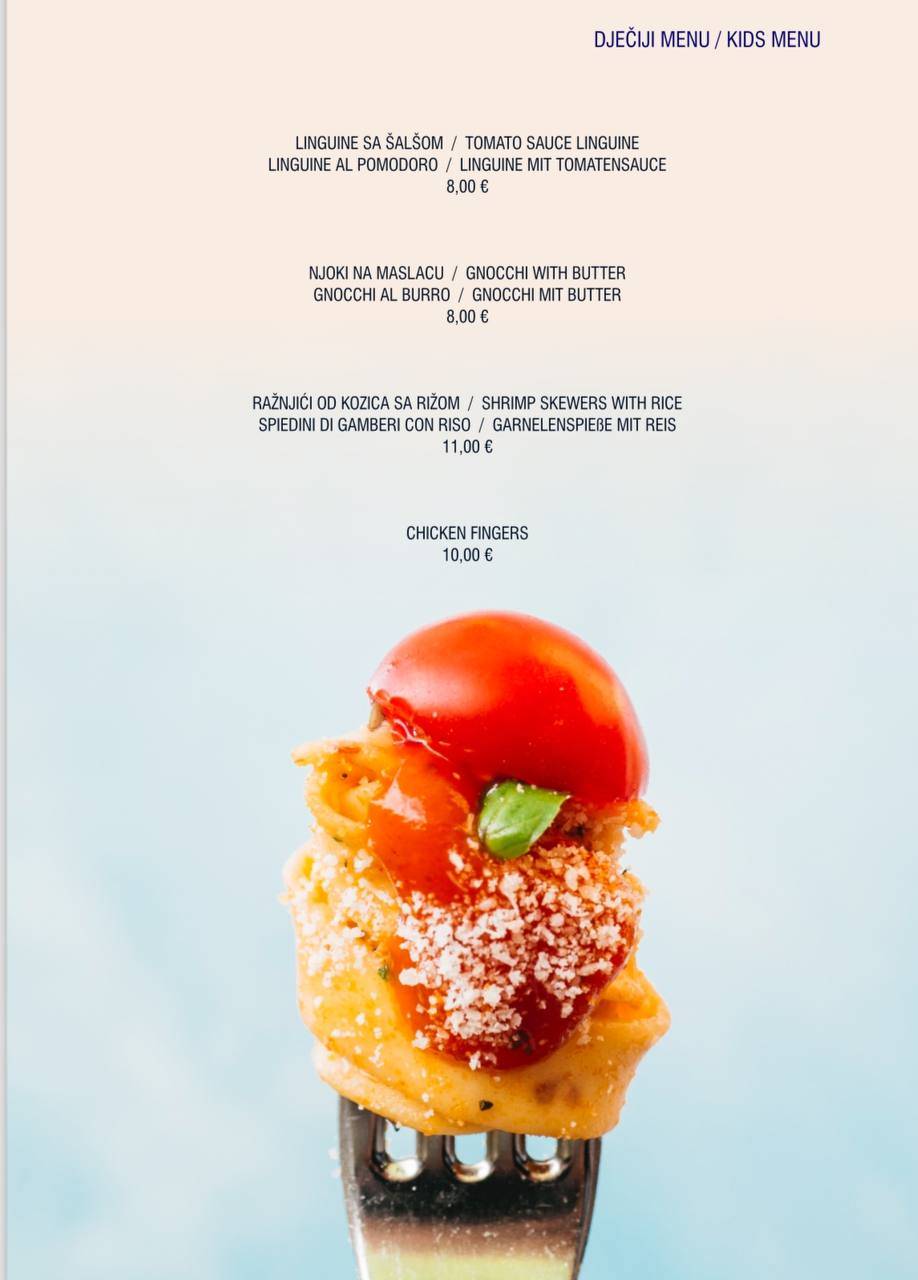 Menu di Restaurant Stella Di Mare 