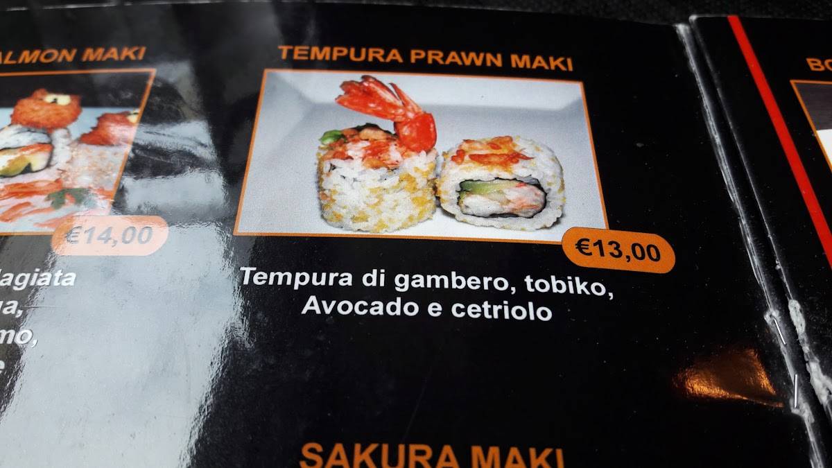 Menu di SushiLive 