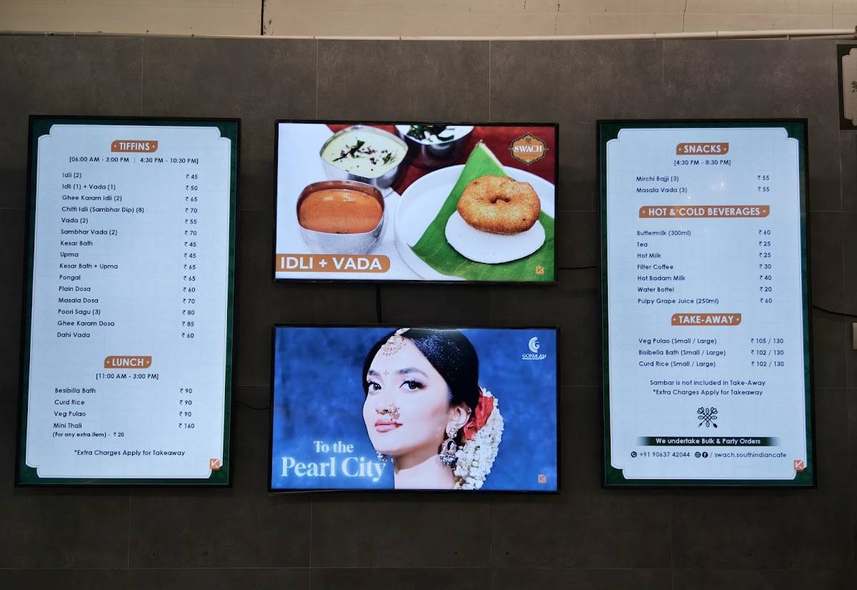 Swach South Indian Cafe - Madhapur menu