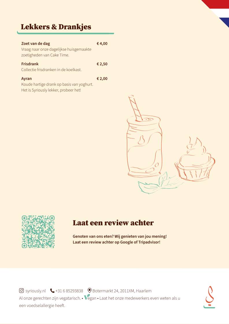 Menu de Syriously
