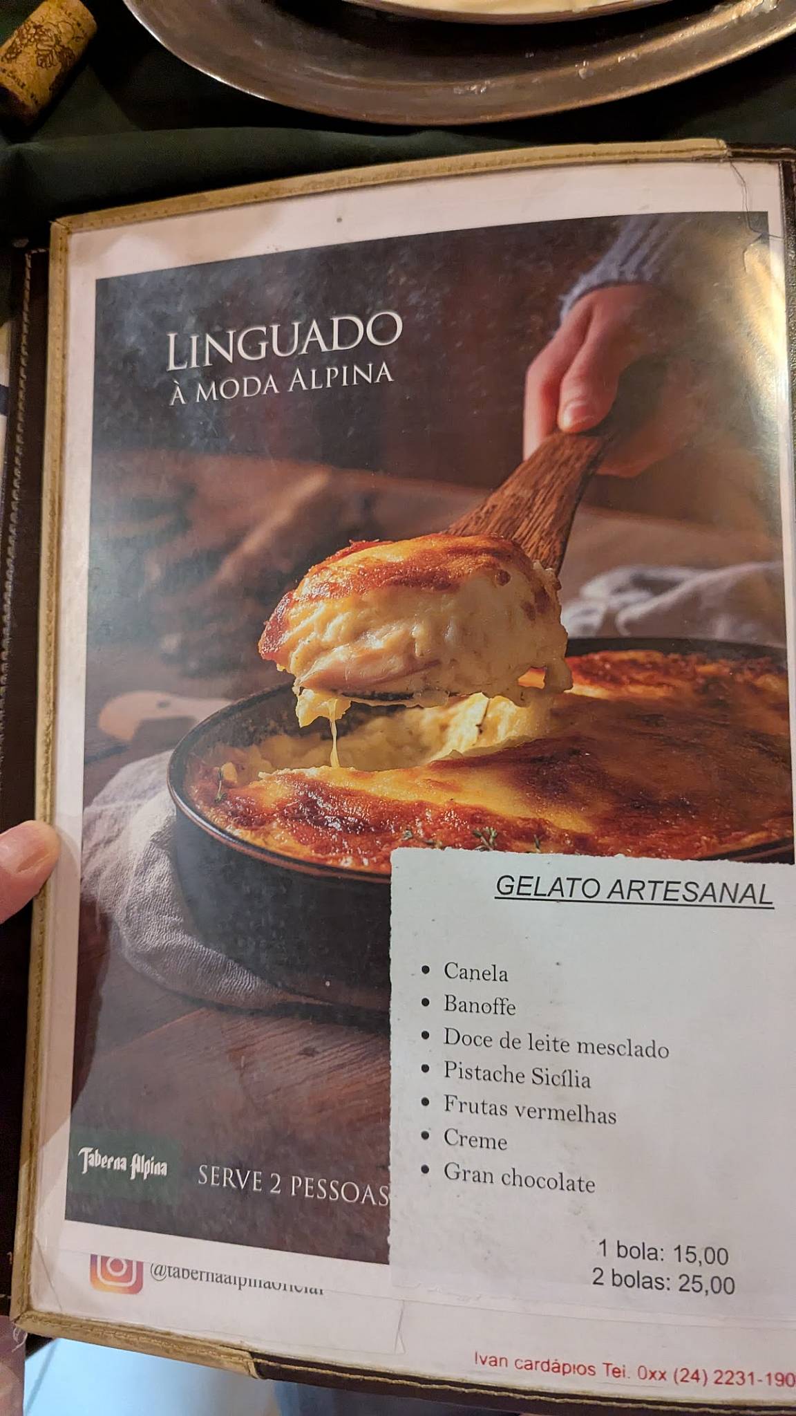 Taberna Alpina cardápio