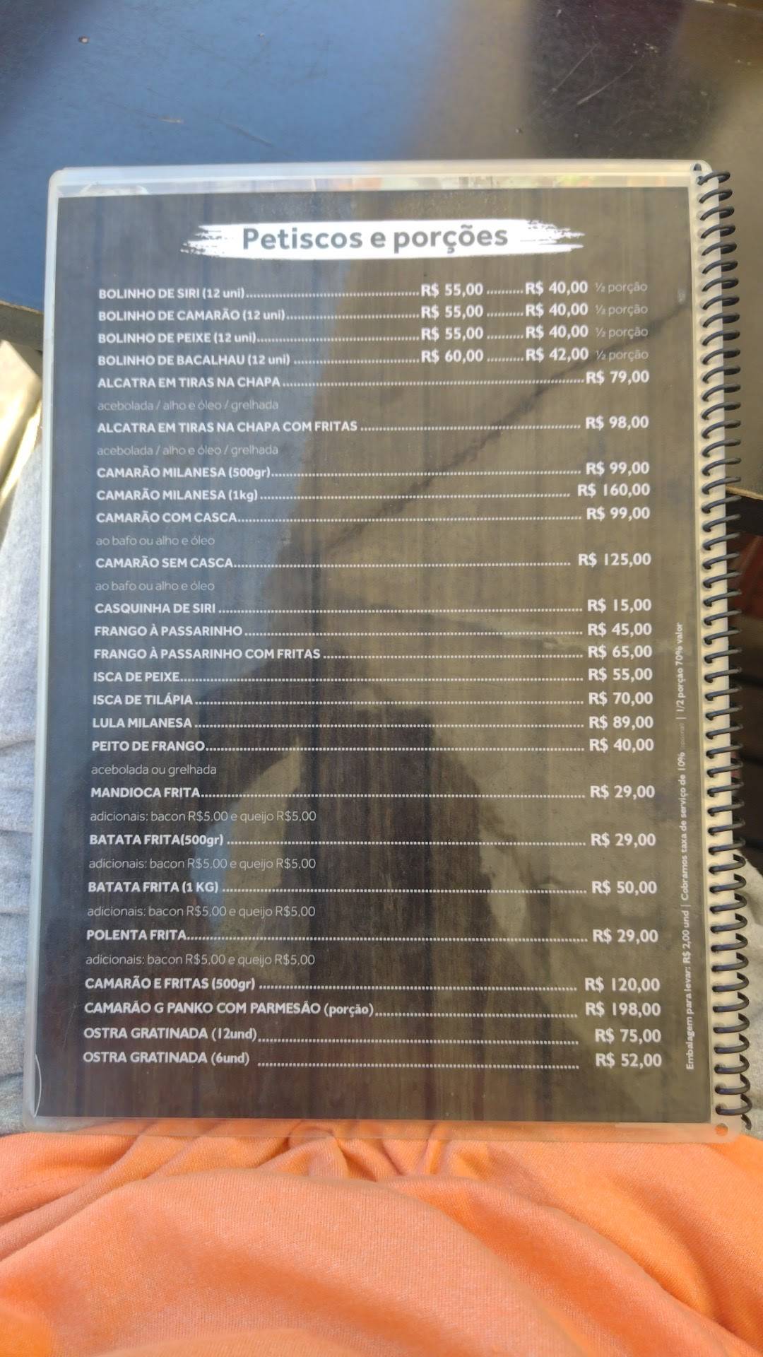 Tapera Restaurante Beira Mar Itapema cardápio