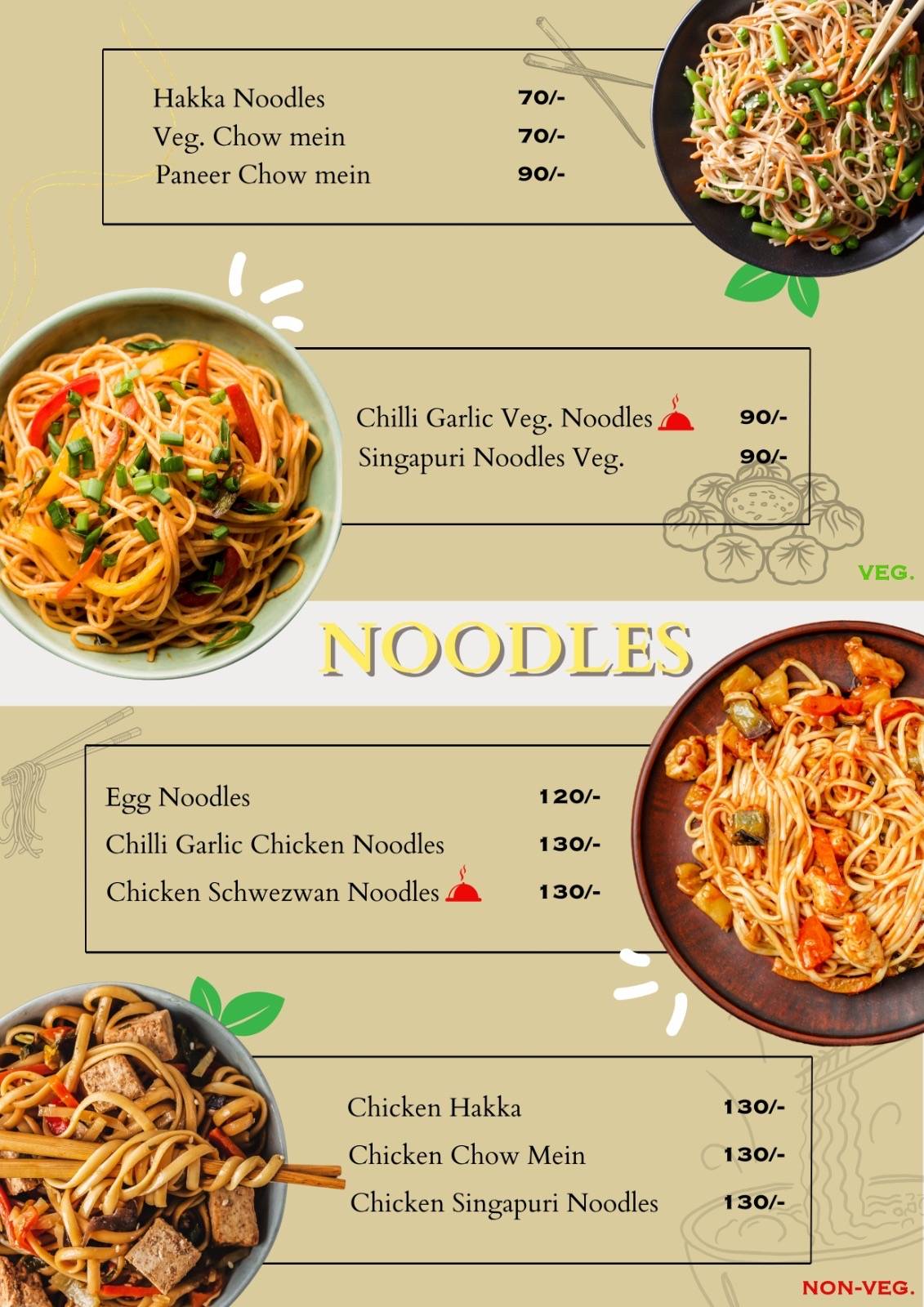 Taste Match Restaurant menu