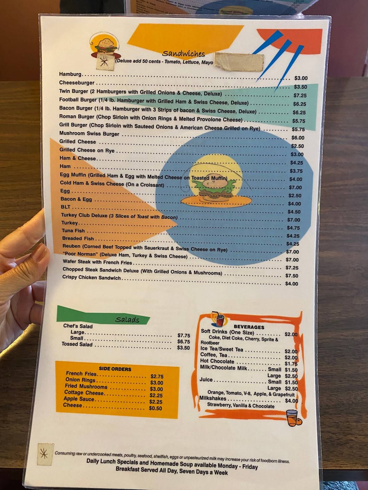 Menu at The Coffee Pot restaurant, Barberton