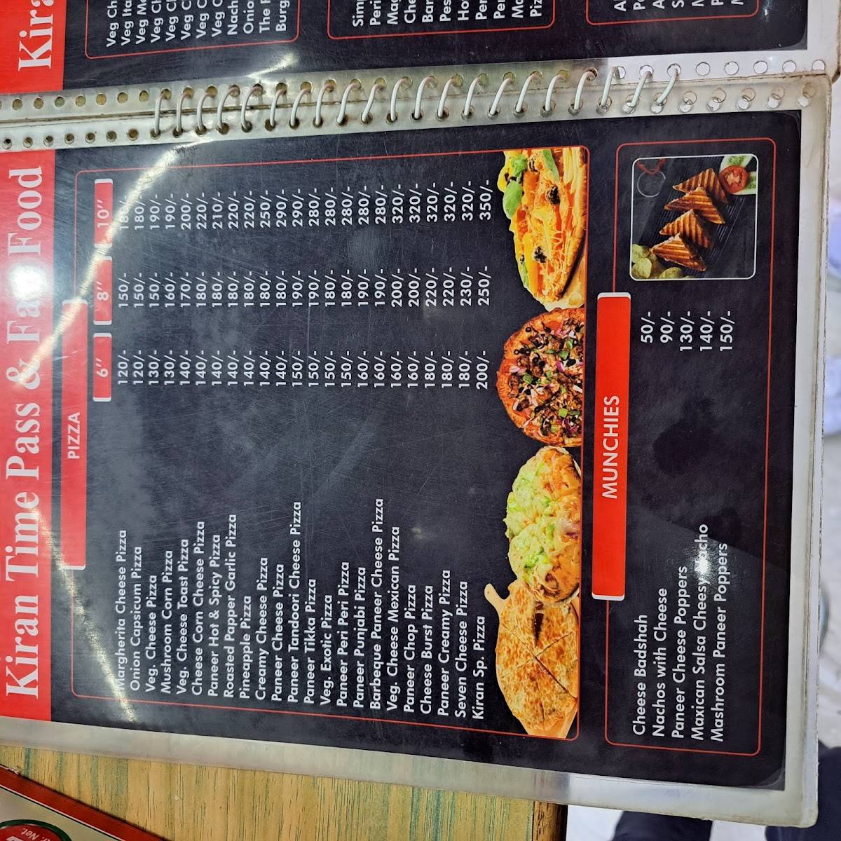 The Kiran Time Pass & Fast Food menu