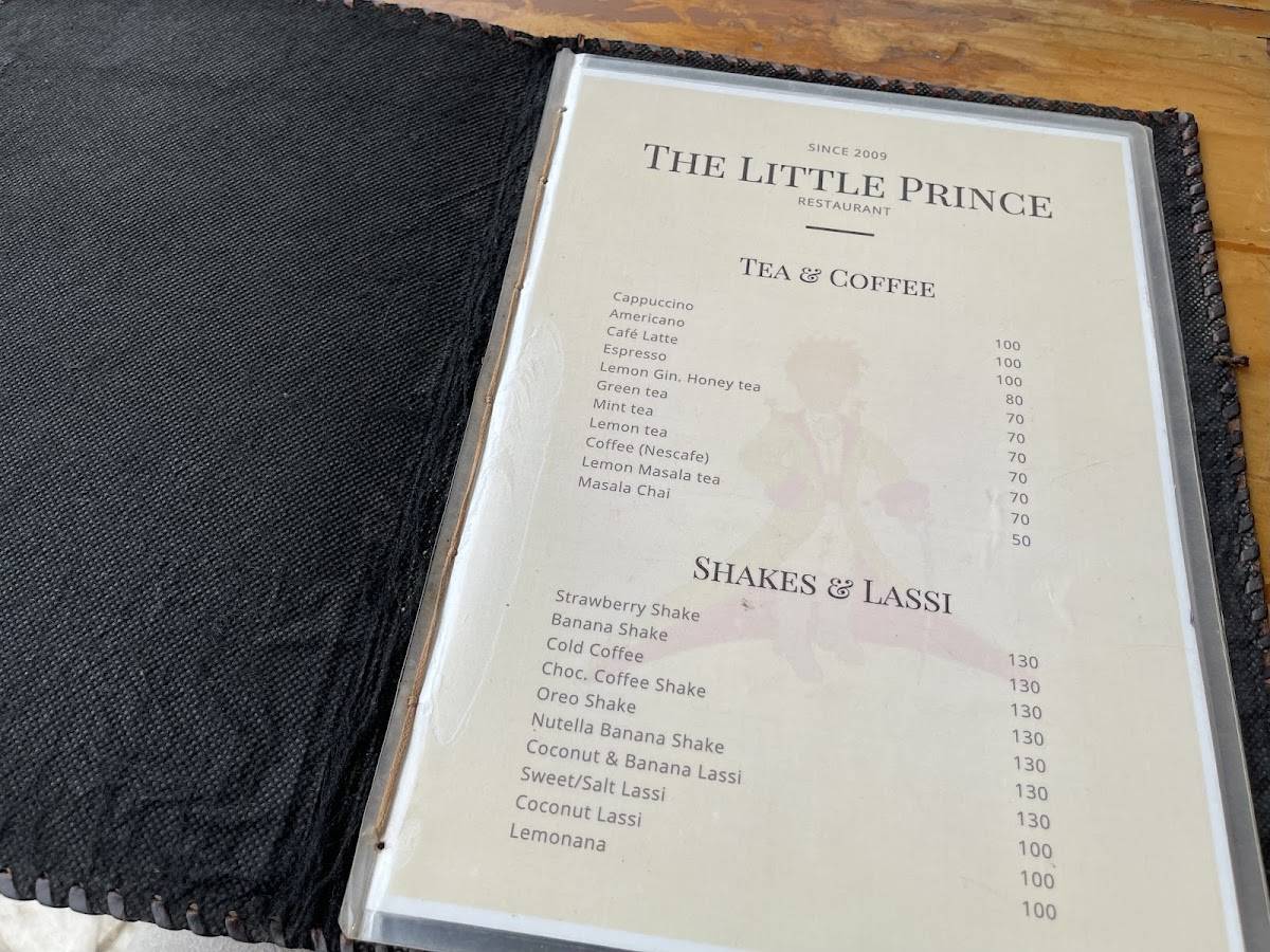 The Little Prince Restaurant menu