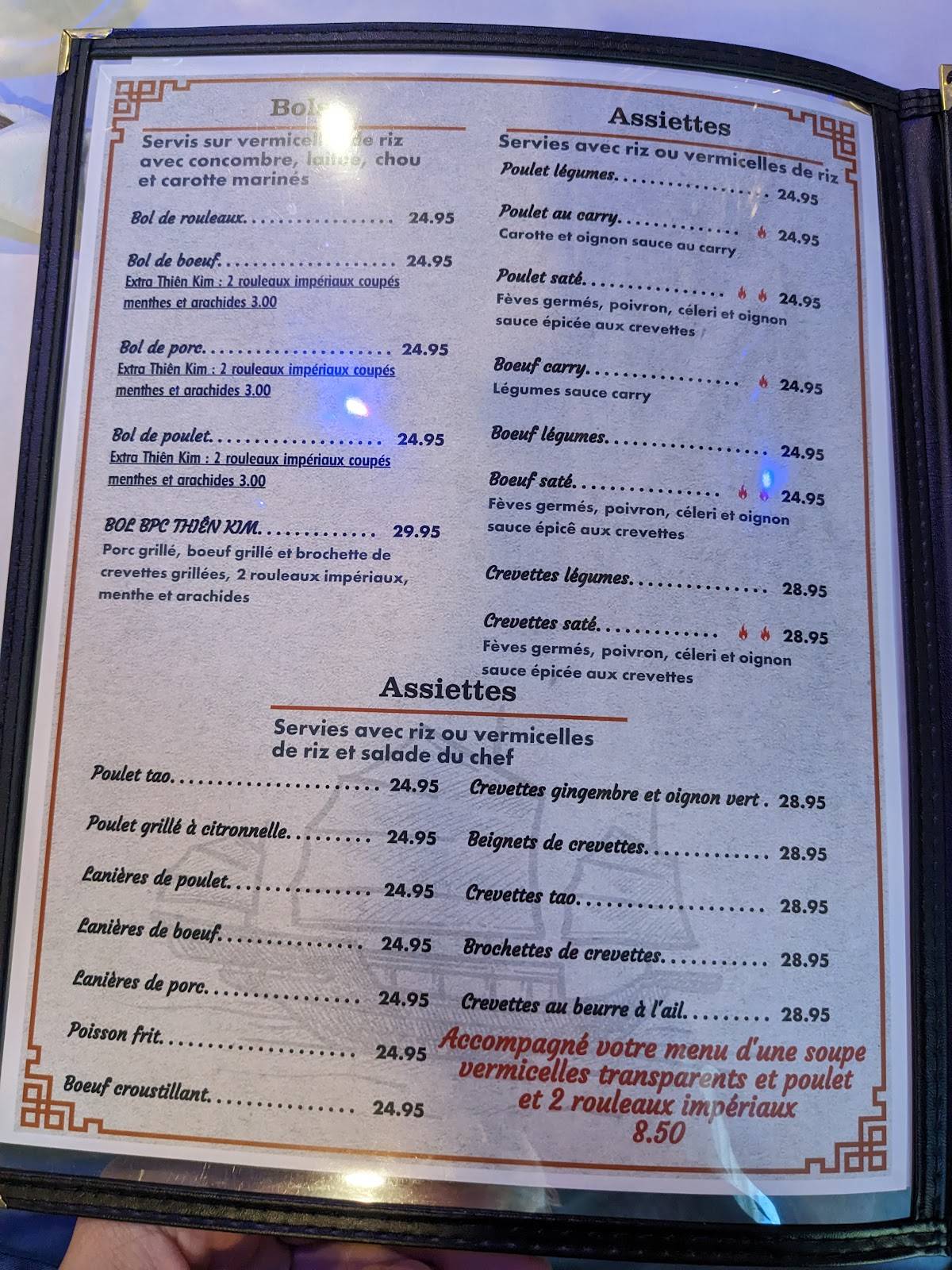 Menu at Restaurant ThiênKim, L'AncienneLorette