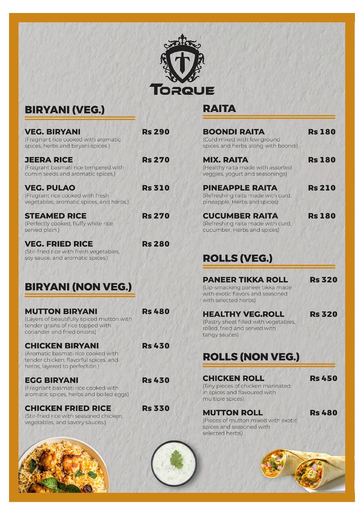 Torque menu