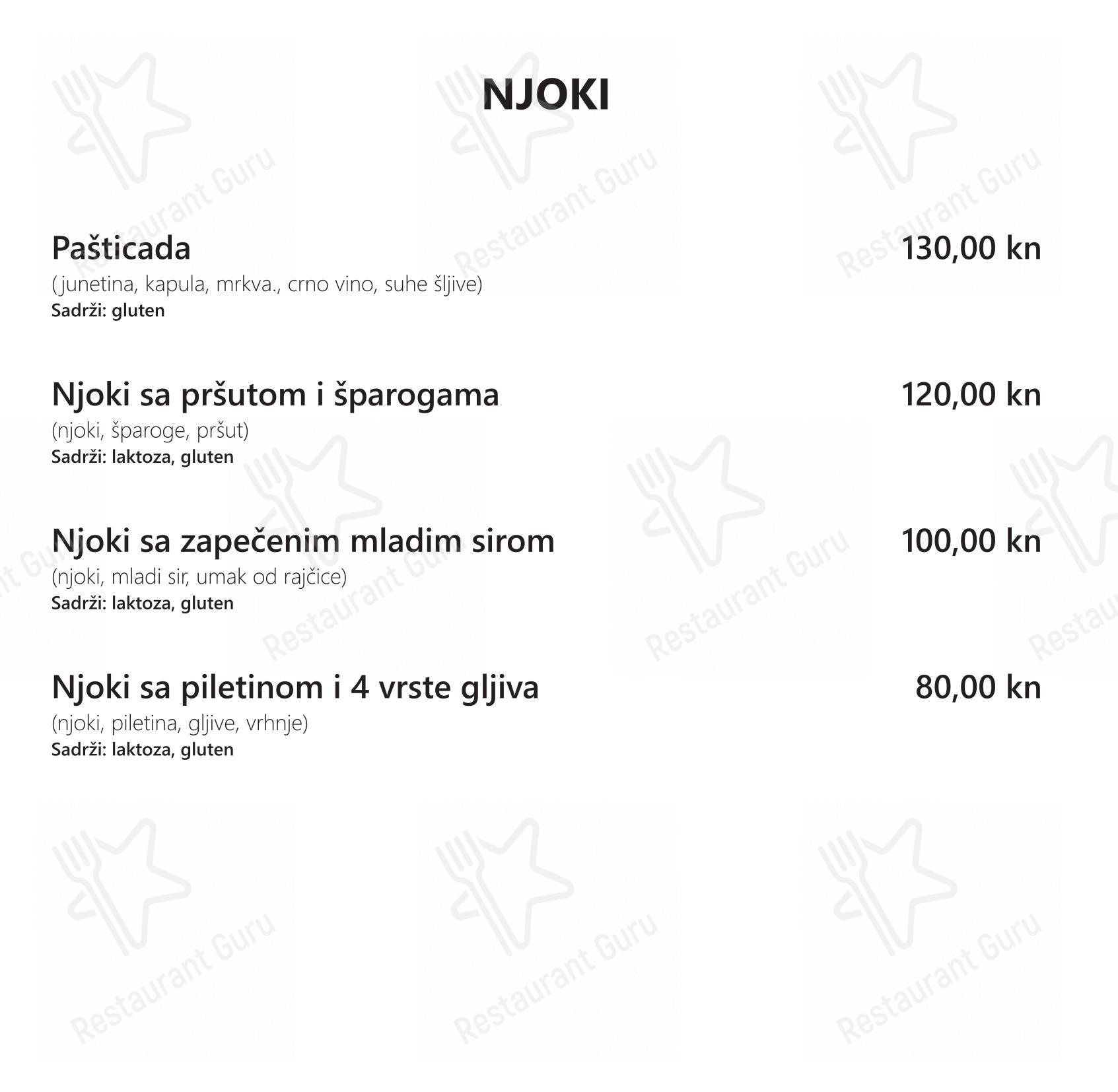 Menu per Restaurant Tusculum in Salona