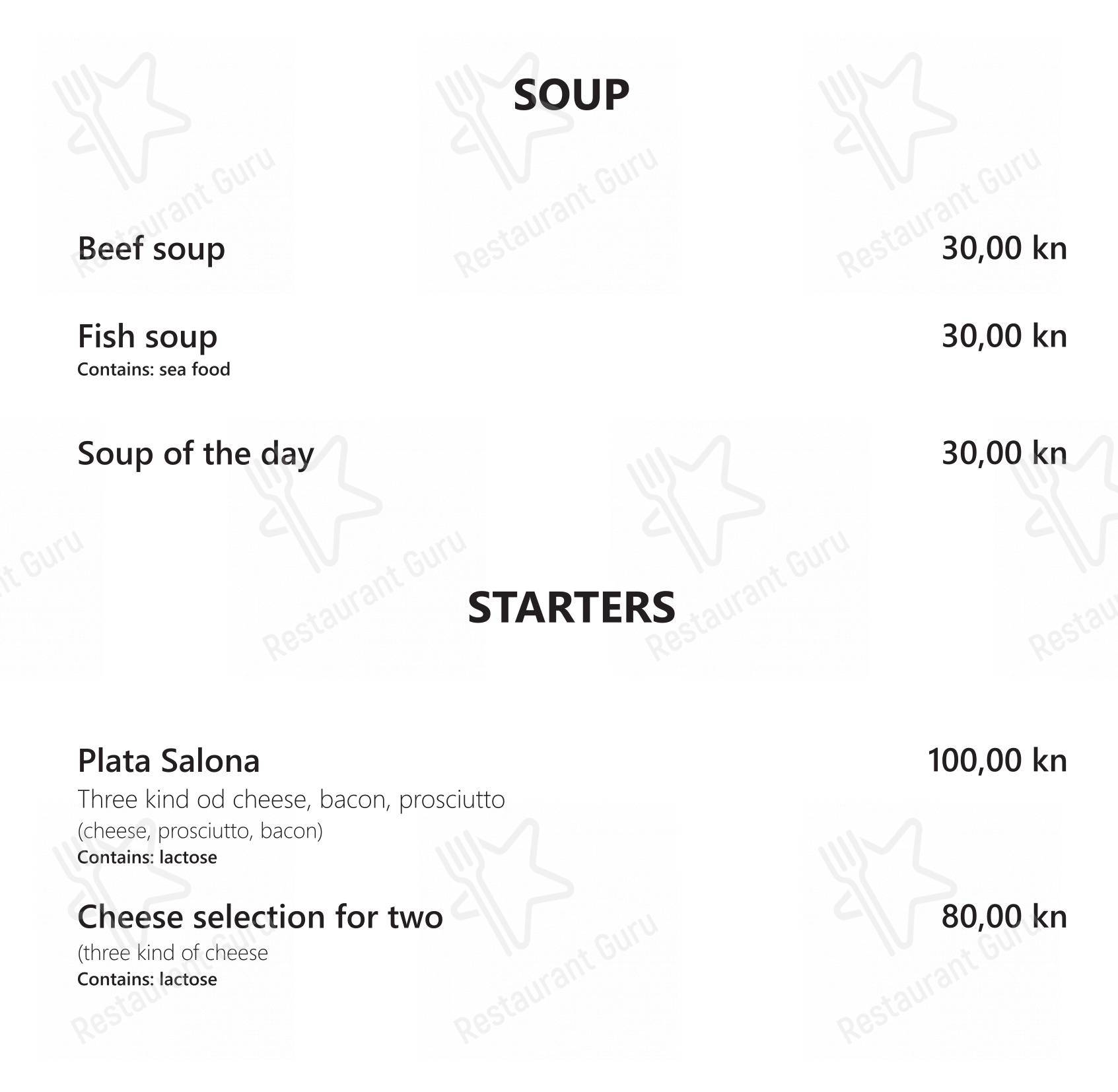 Menu per Restaurant Tusculum ristorante