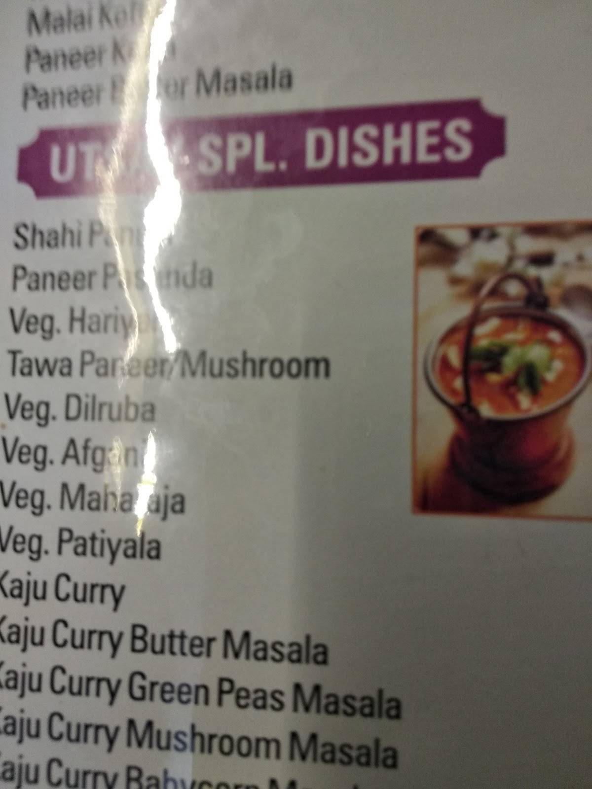 Utsav Pure Veg menu