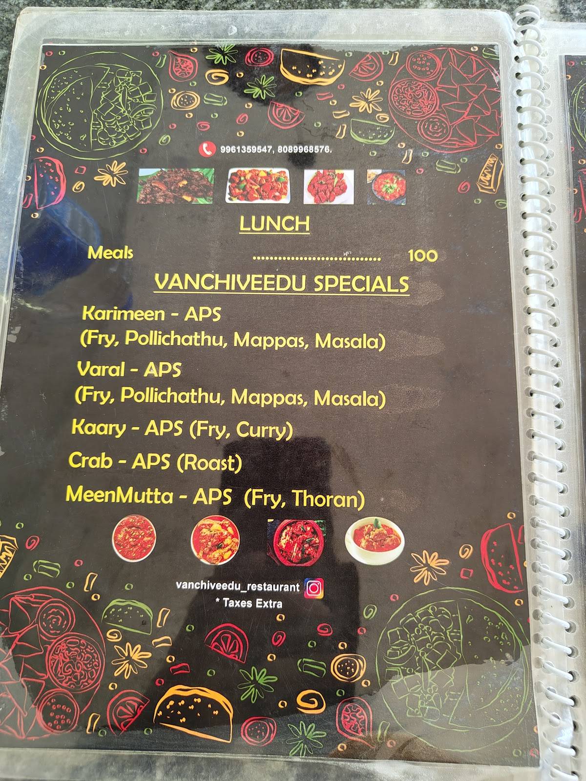 Vanchiveedu Restaurant menu