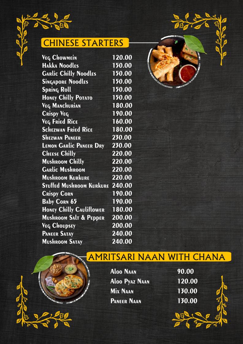 Vimpis - Best Family & Buffet Restaurant in Jammu menu