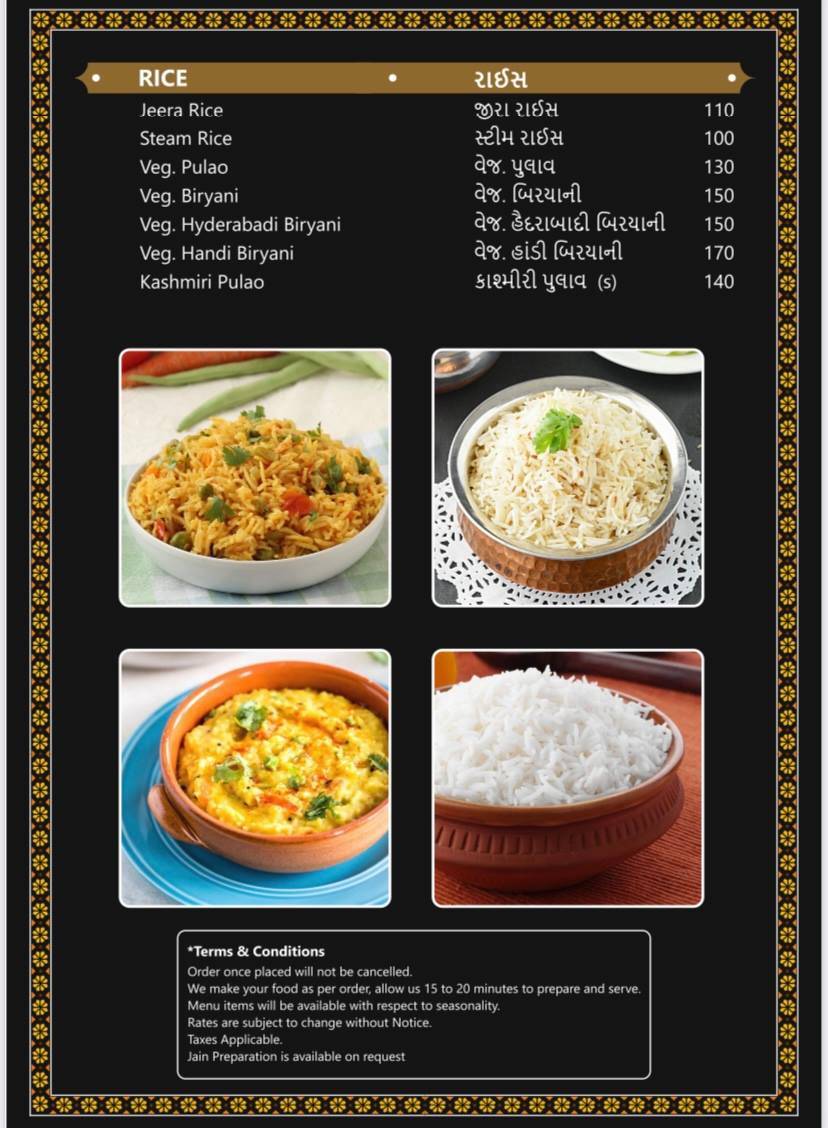 Vintage Dhaba menu