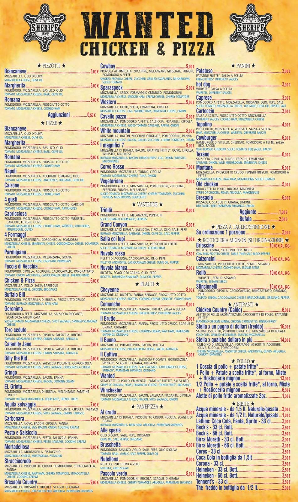 Menu di Wanted Chicken 
