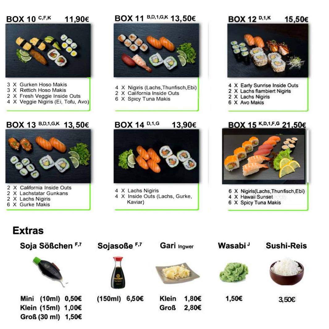 Menu de Wasabi
