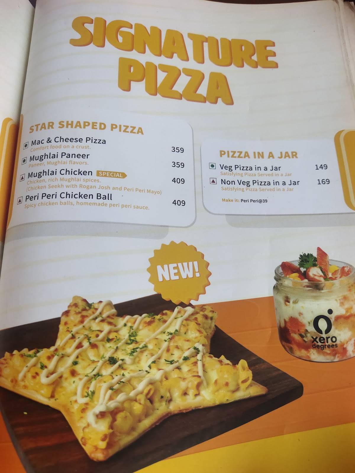 Xero Degrees menu