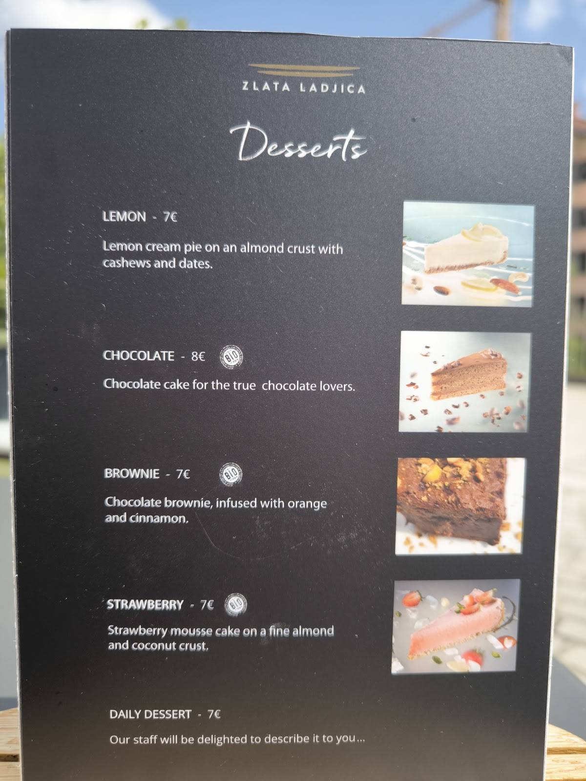 Menu di Zlata Ladjica Pub 