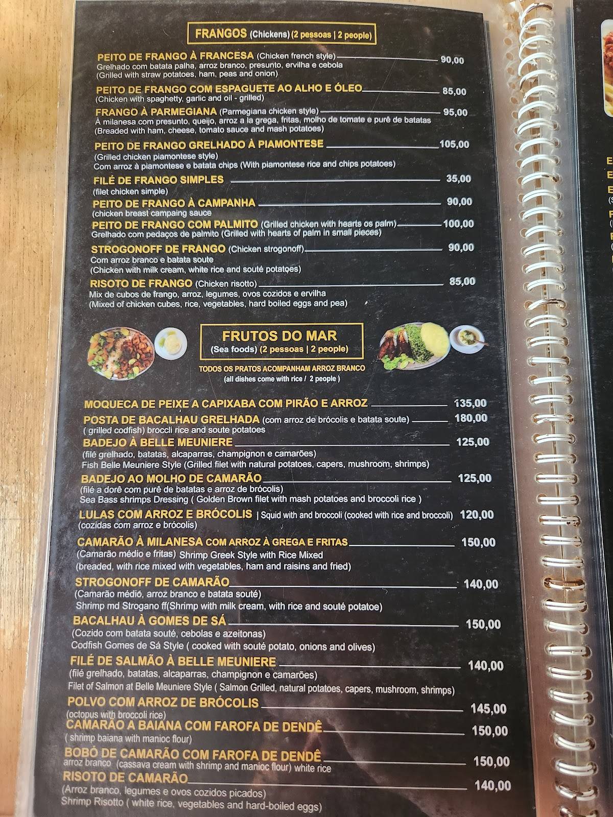 Zucco cardápio