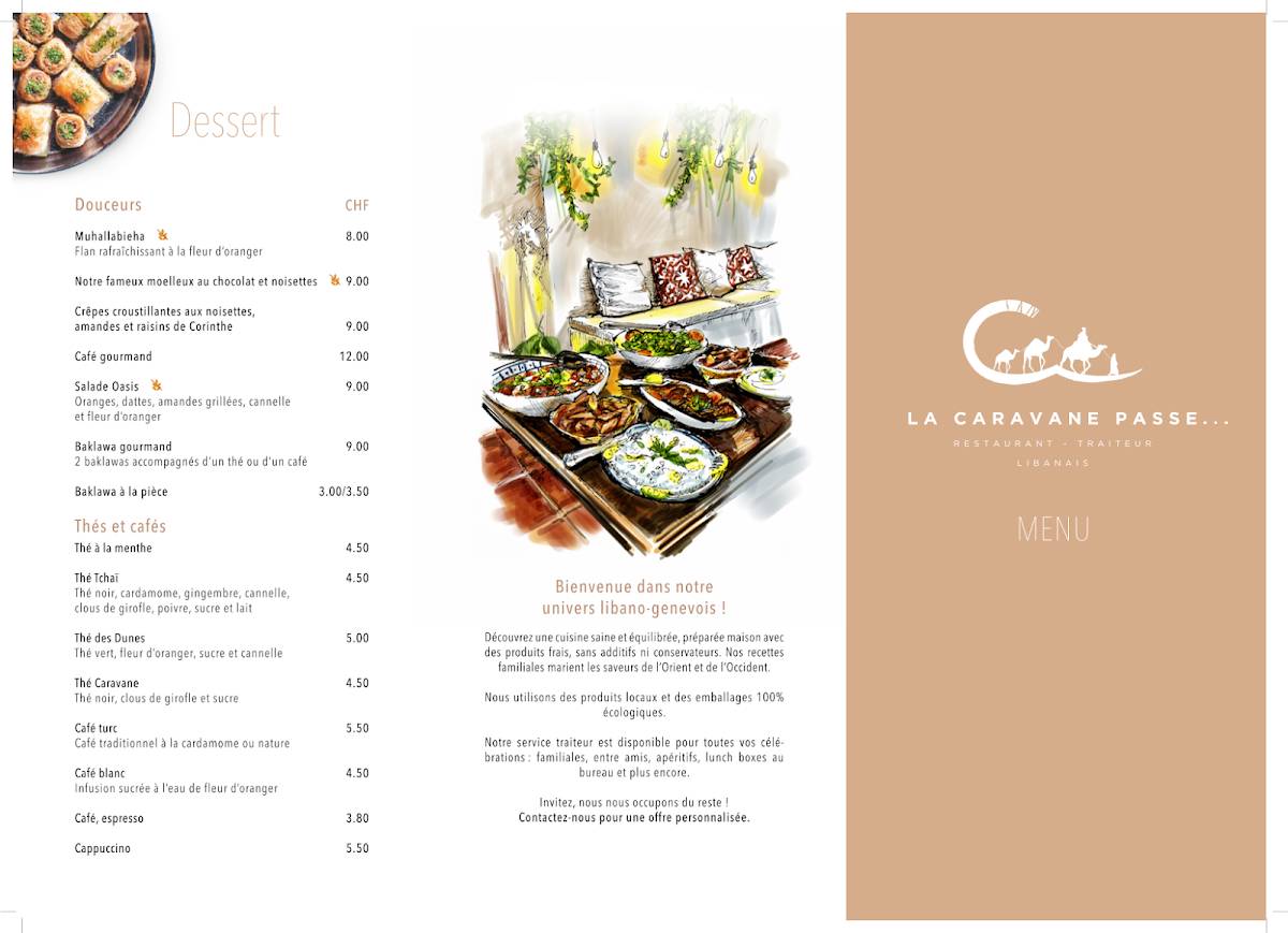 Menu di La Caravane Passe 