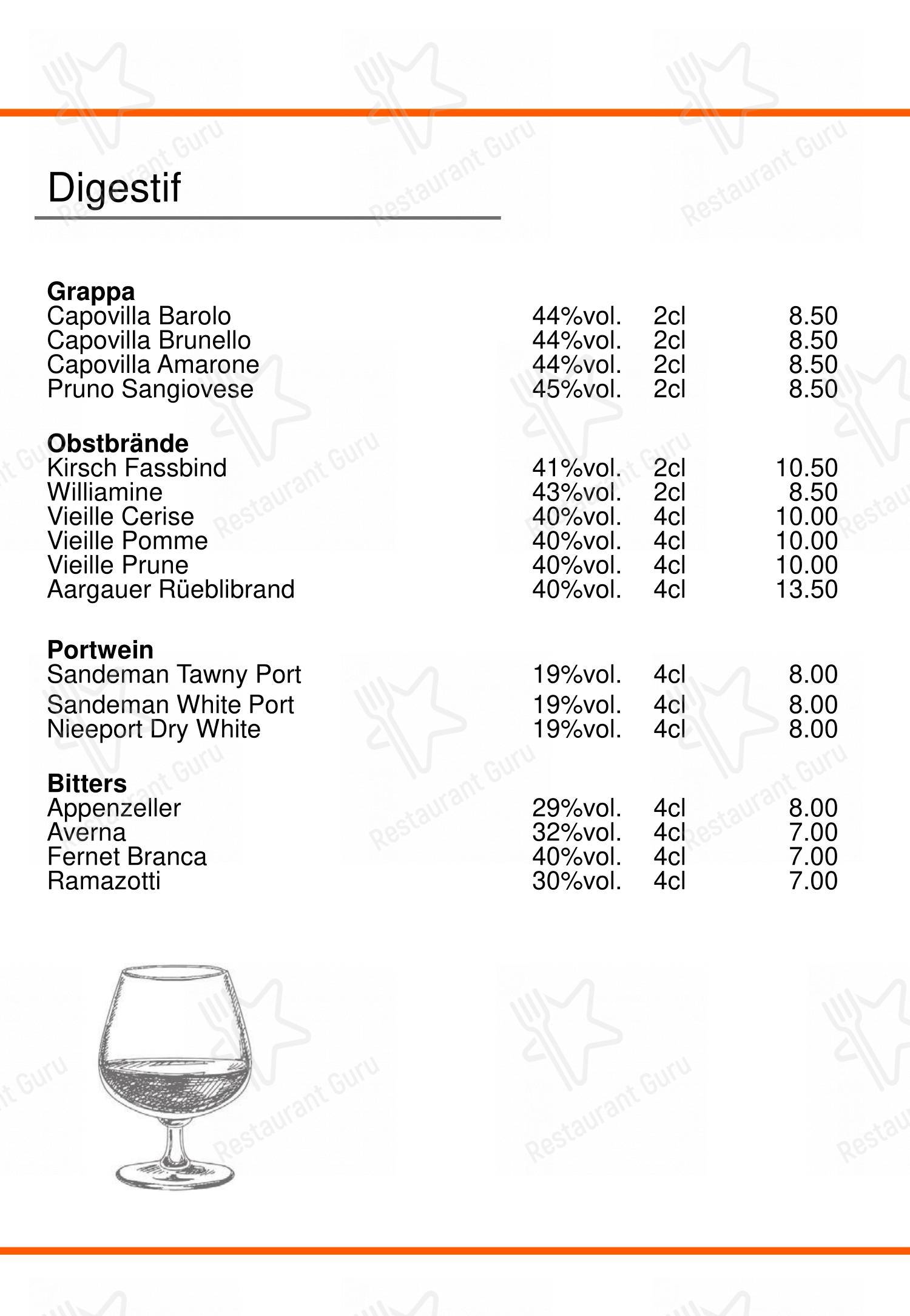 Основное меню per Restaurant elements in Baden