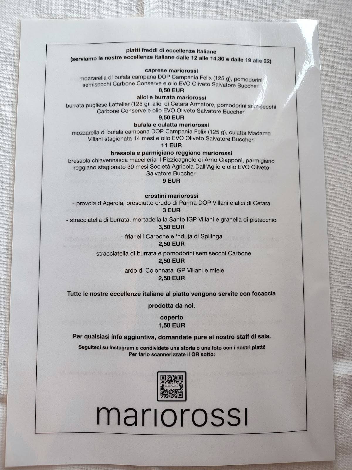 Menu di mariorossi 