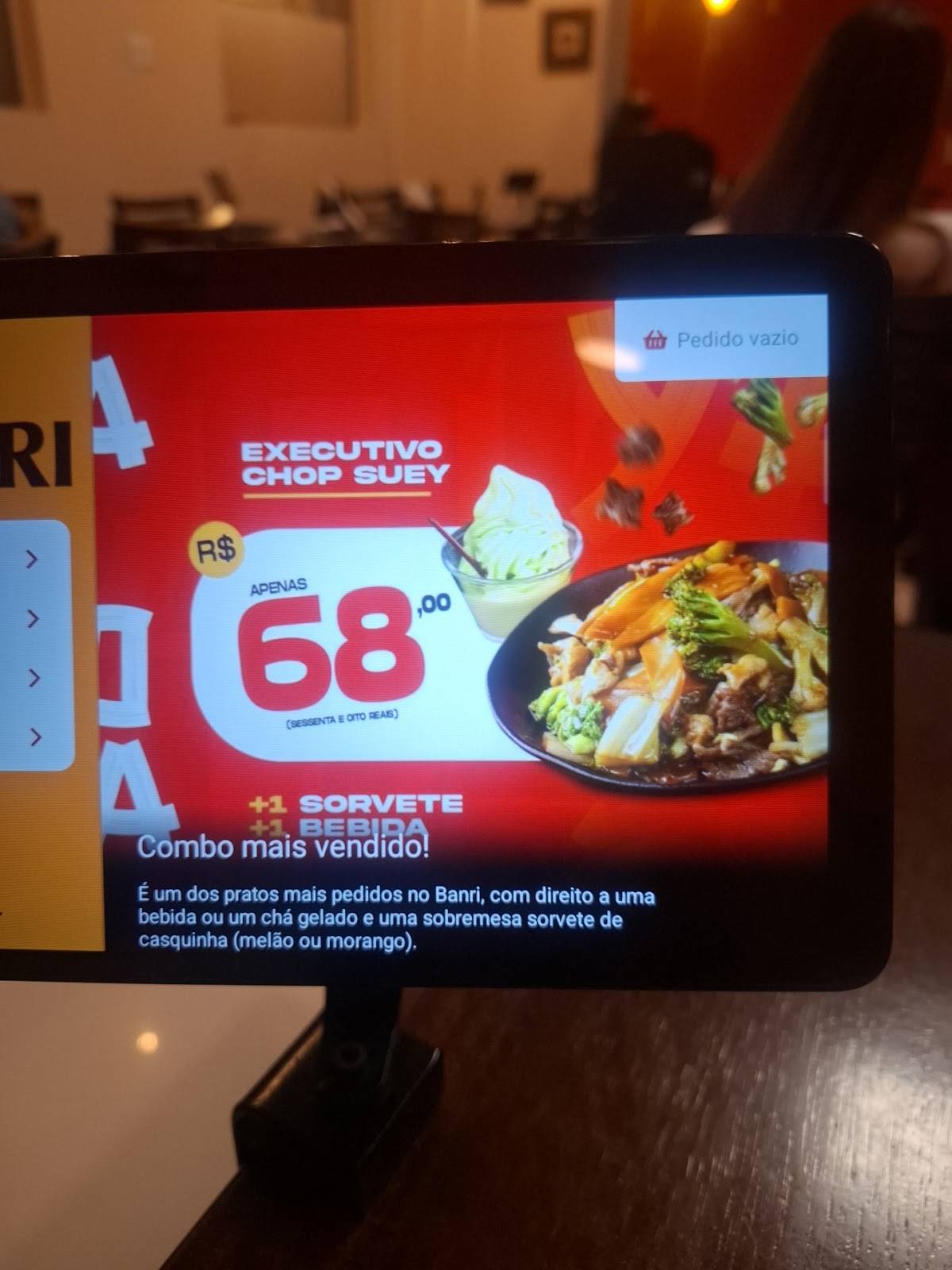 Restaurante Banri cardápio
