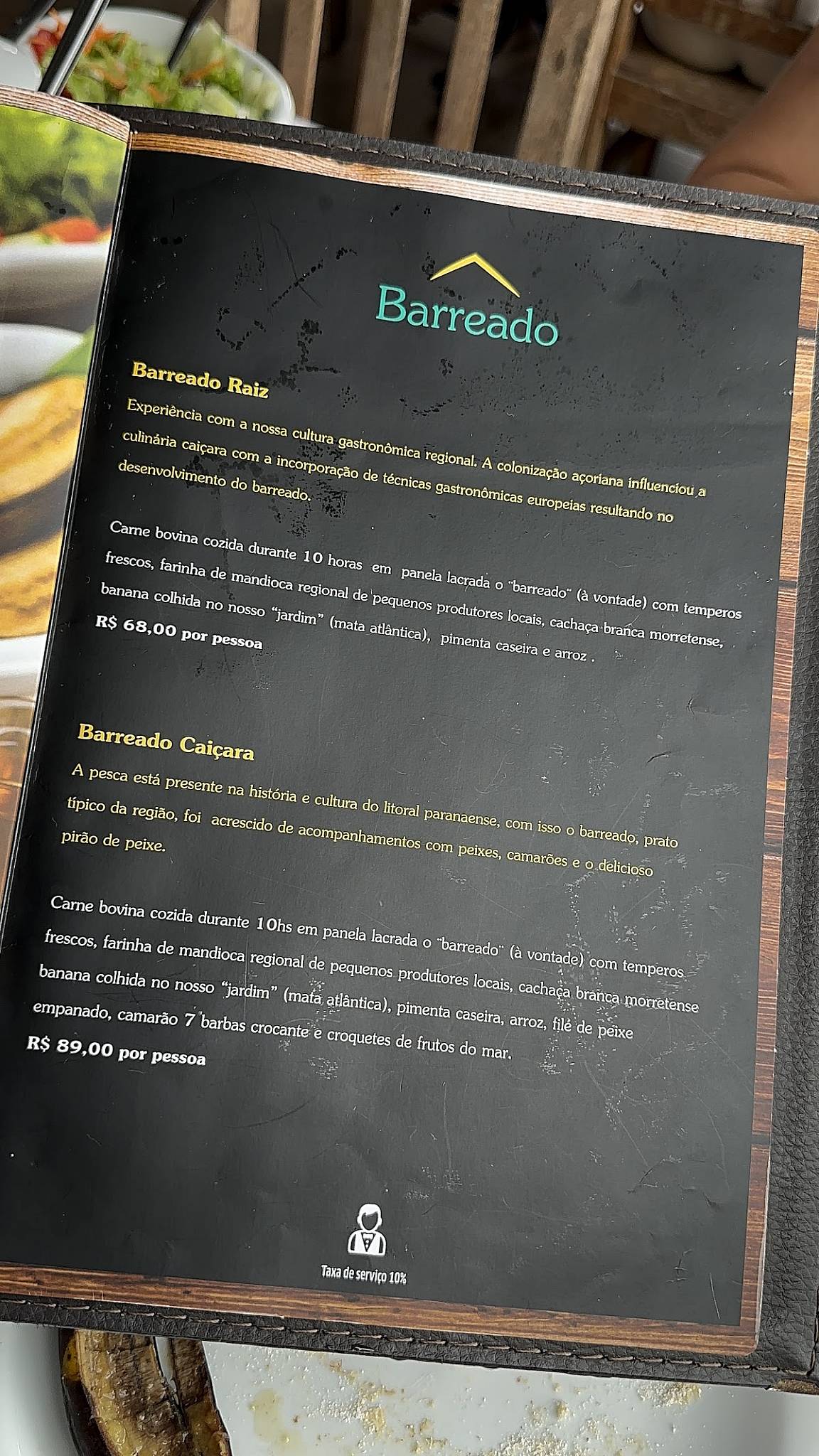 Restaurante Casa do Rio cardápio