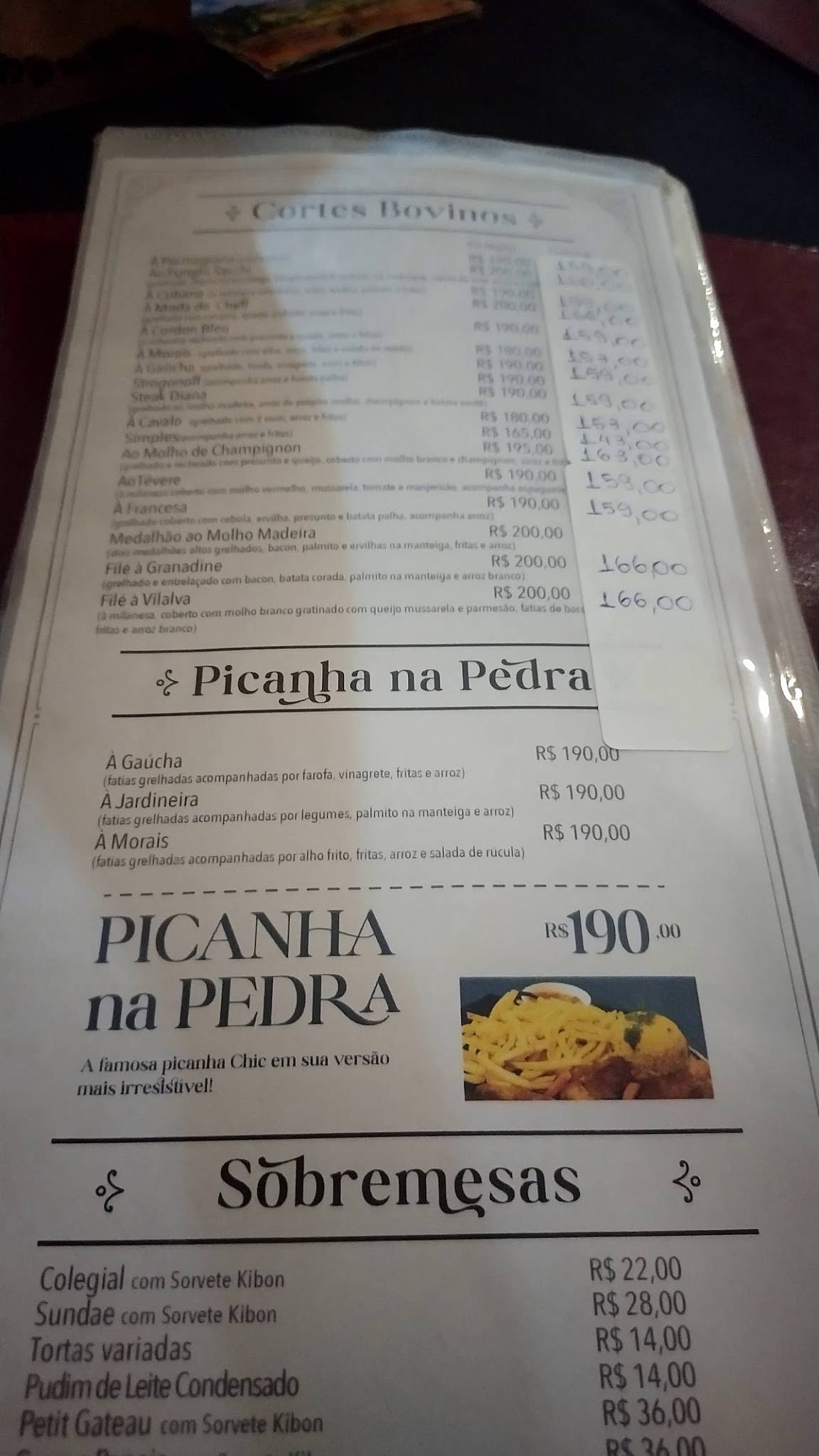 Restaurante Chic Chopp III cardápio