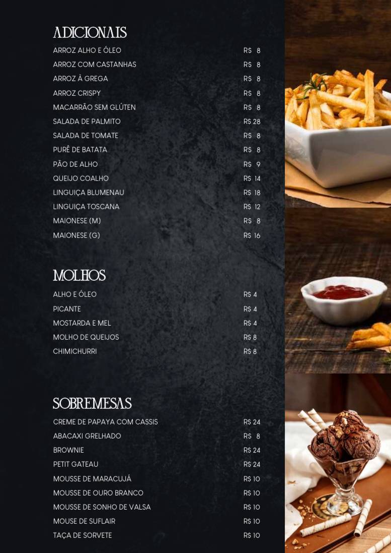 Restaurante Churras Top Churrascaria em Gaspar cardápio