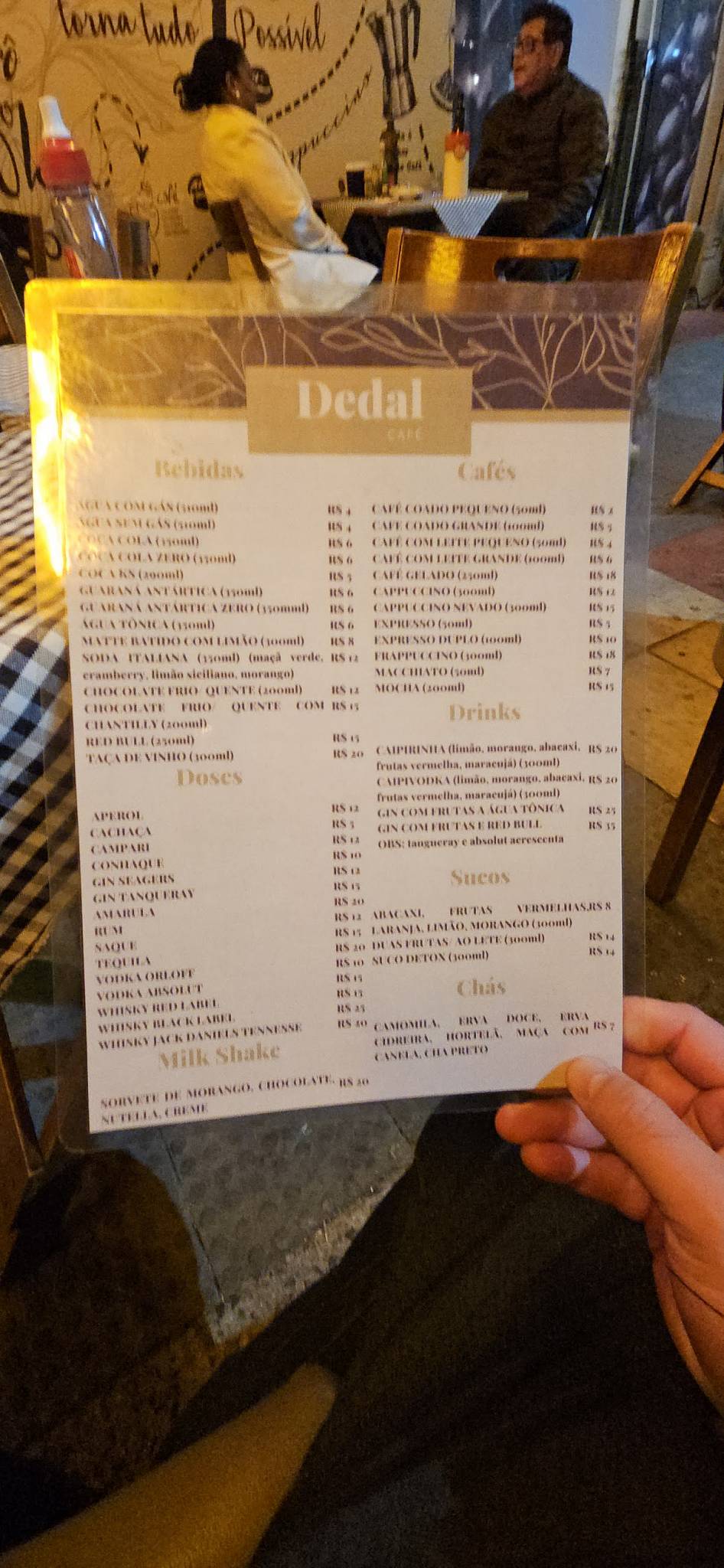 Dê-Dal Café cardápio